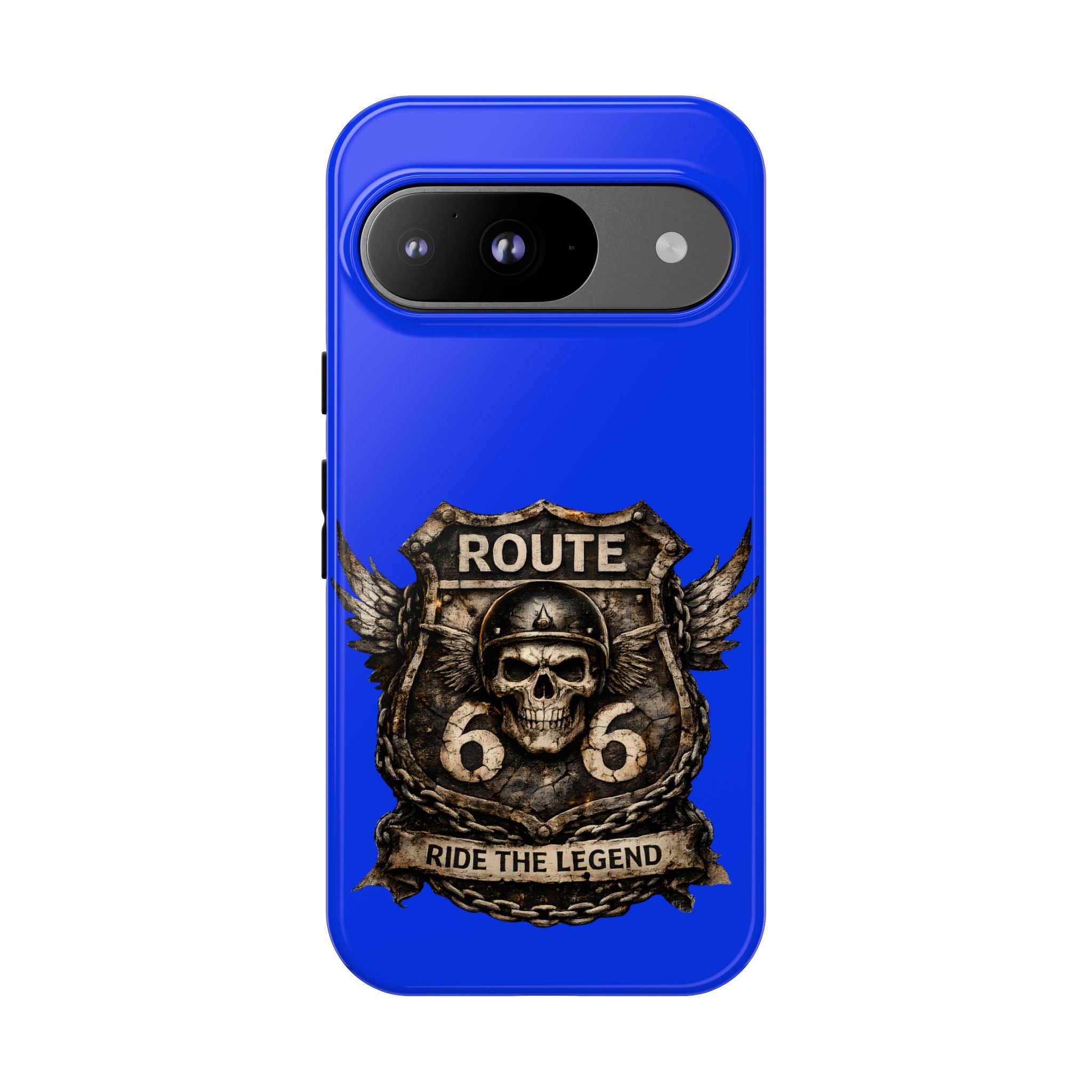 Route 66 Skull Helmet phone case | Motorcycle emblem, Ride the Legend