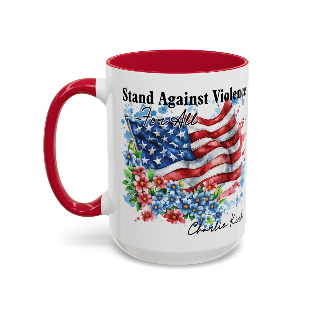 Charlie Kirk Patriotic Coffee Mugs for Inspiration, Stand Against Violence, Colorful Mugs, Gift for Activists, Tea Lovers, 4th of July