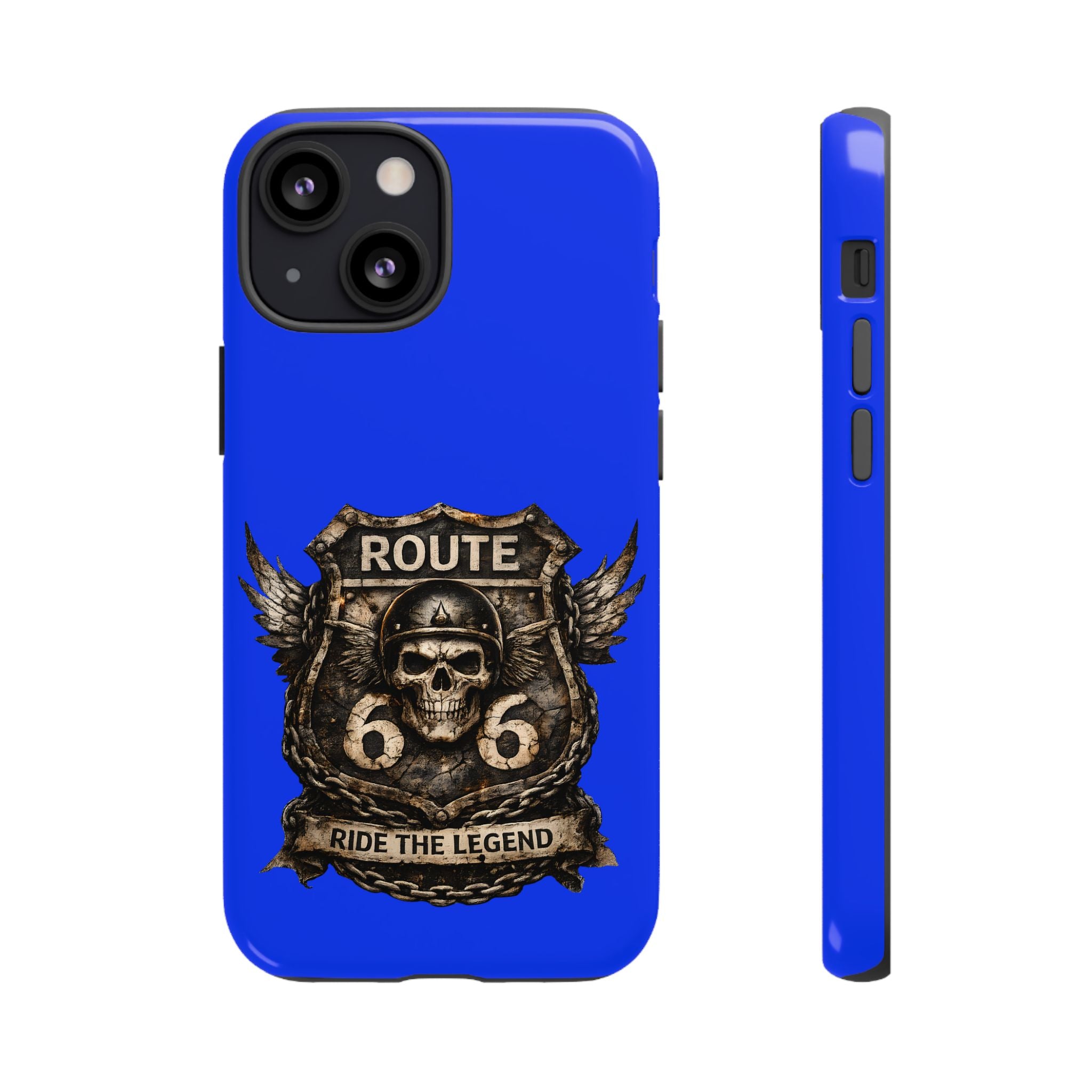 Route 66 Skull Helmet phone case | Motorcycle emblem, Ride the Legend
