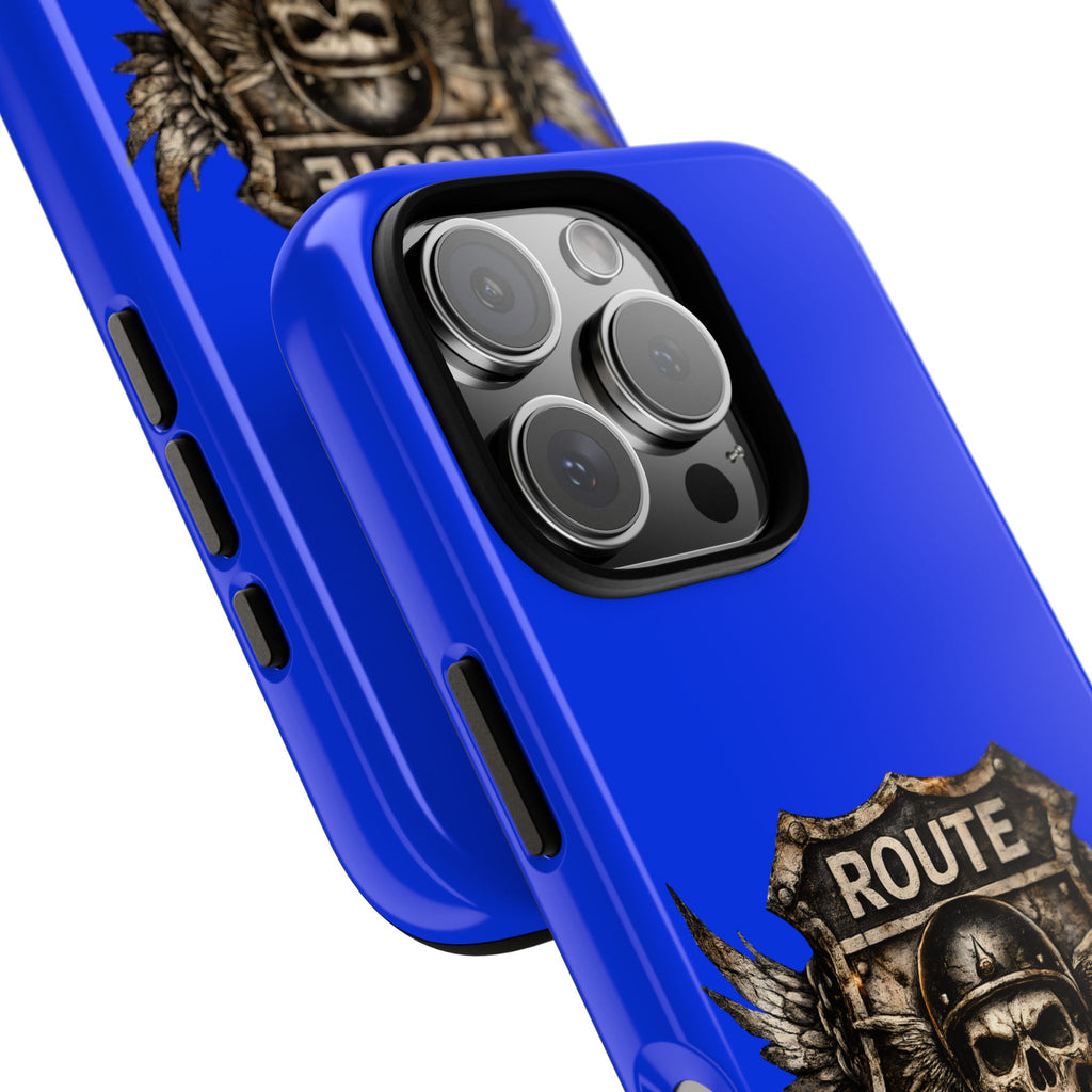 Route 66 Skull Helmet phone case | Motorcycle emblem, Ride the Legend