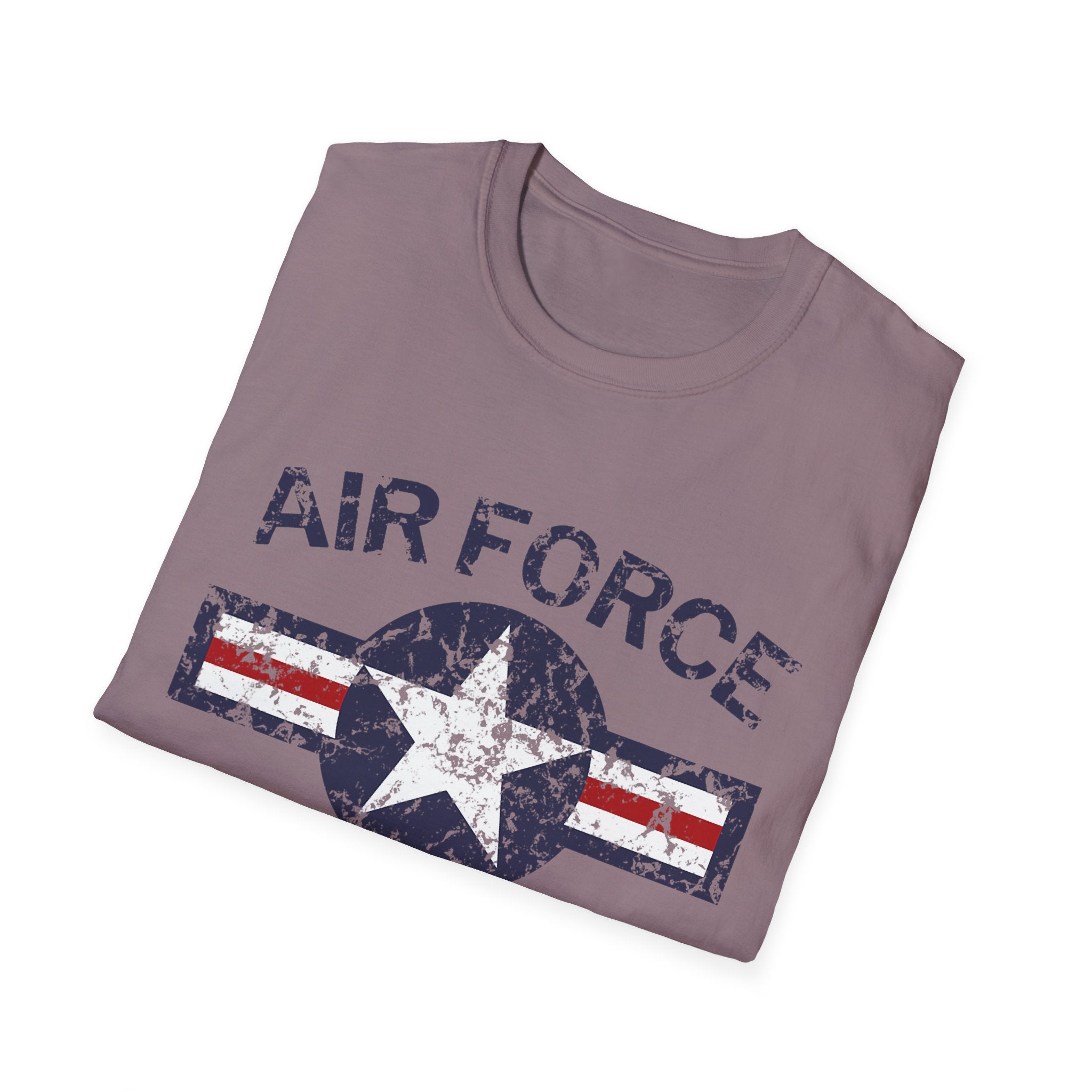 Air Force Veteran Distressed Logo T-Shirt | Military Star Stripe Tee