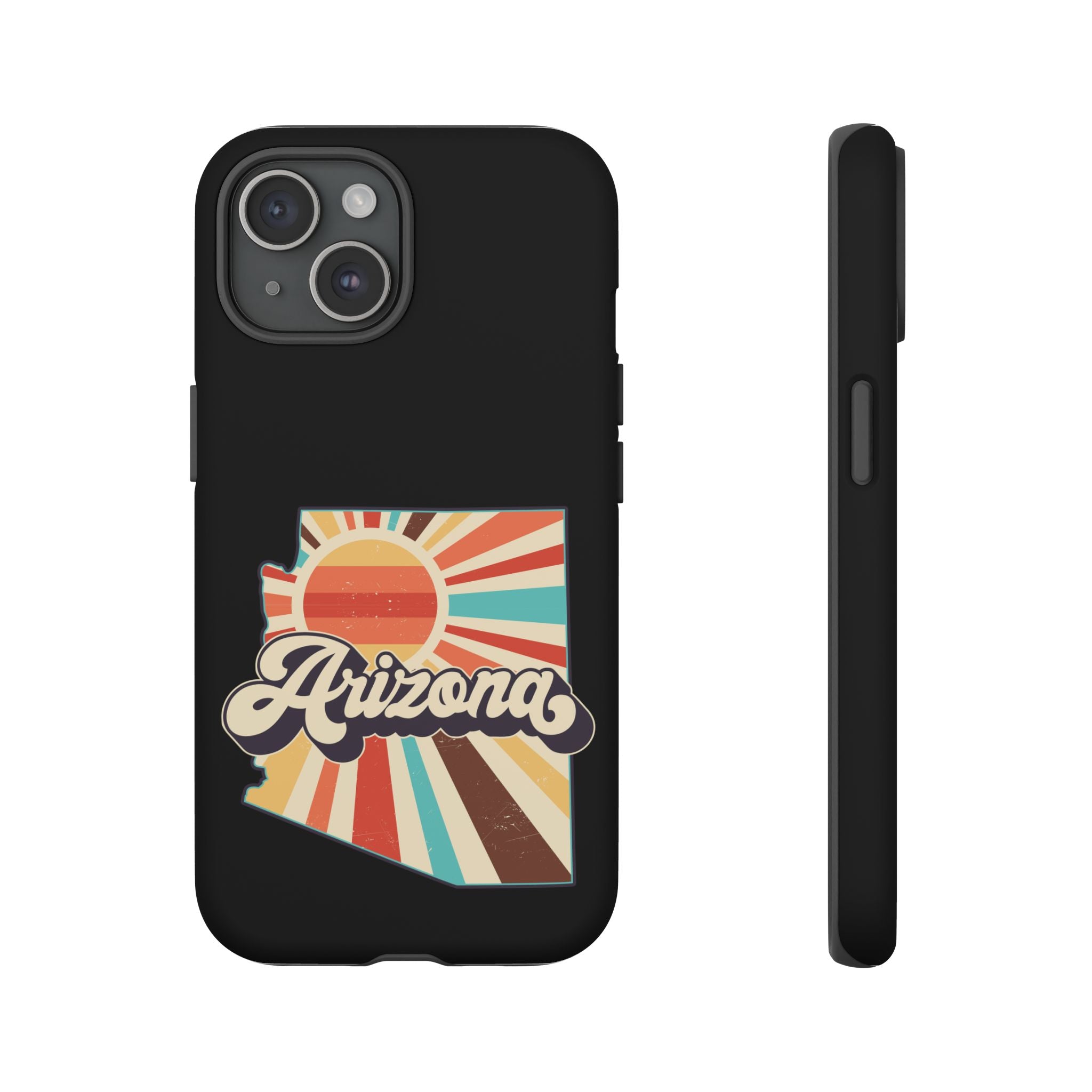 Arizona State Outline Retro Sunset Phone Case | AZ Tough Case
