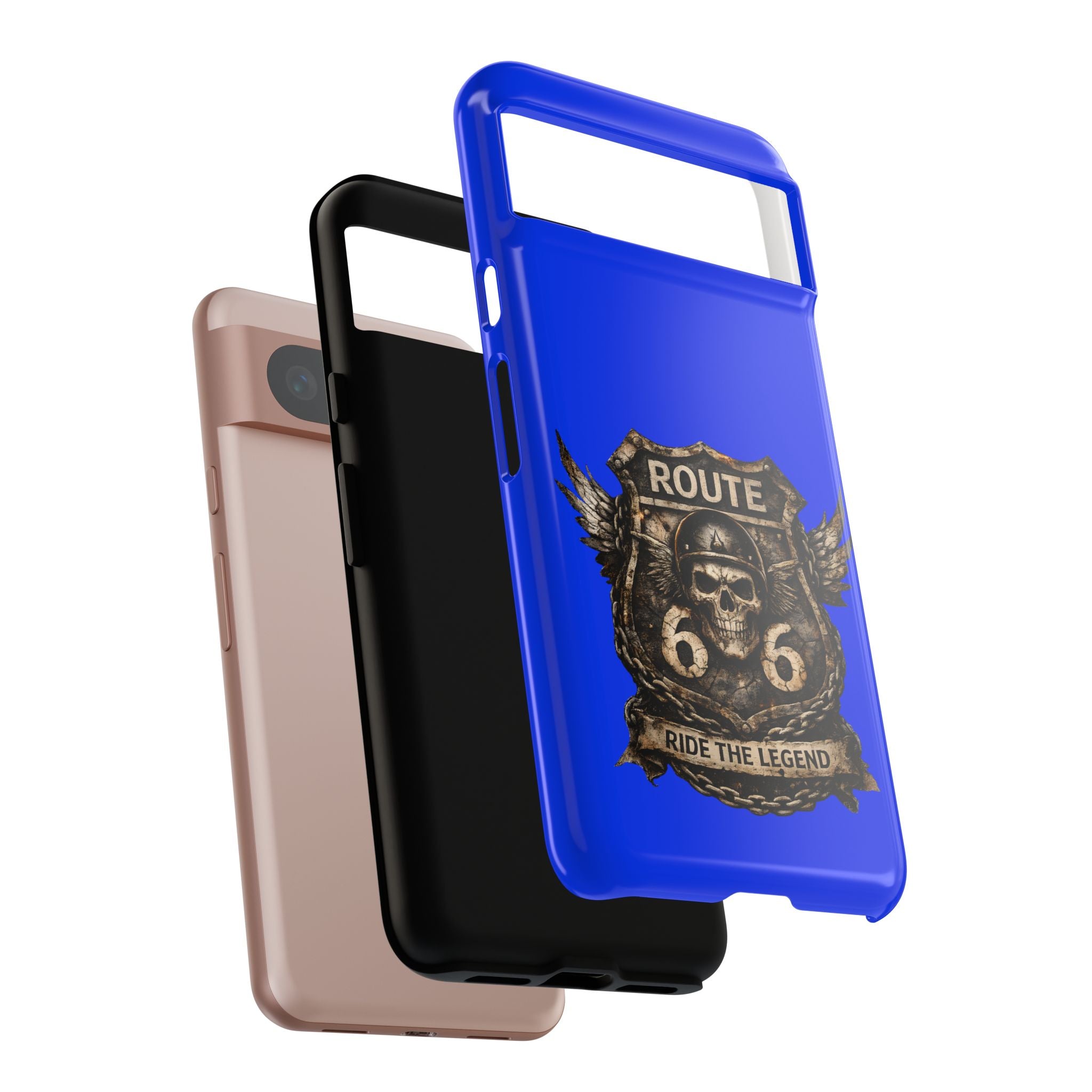 Route 66 Skull Helmet phone case | Motorcycle emblem, Ride the Legend