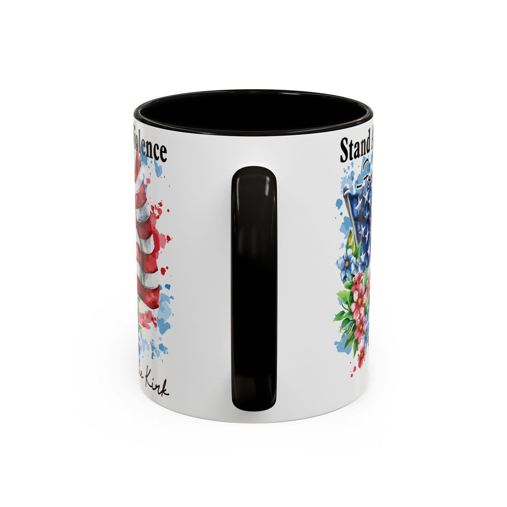 Charlie Kirk Patriotic Coffee Mugs for Inspiration, Stand Against Violence, Colorful Mugs, Gift for Activists, Tea Lovers, 4th of July