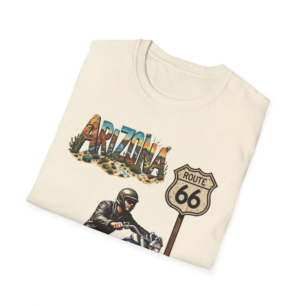 Arizona Route 66 Motorcycle T-Shirt | Biker Road Trip Tee