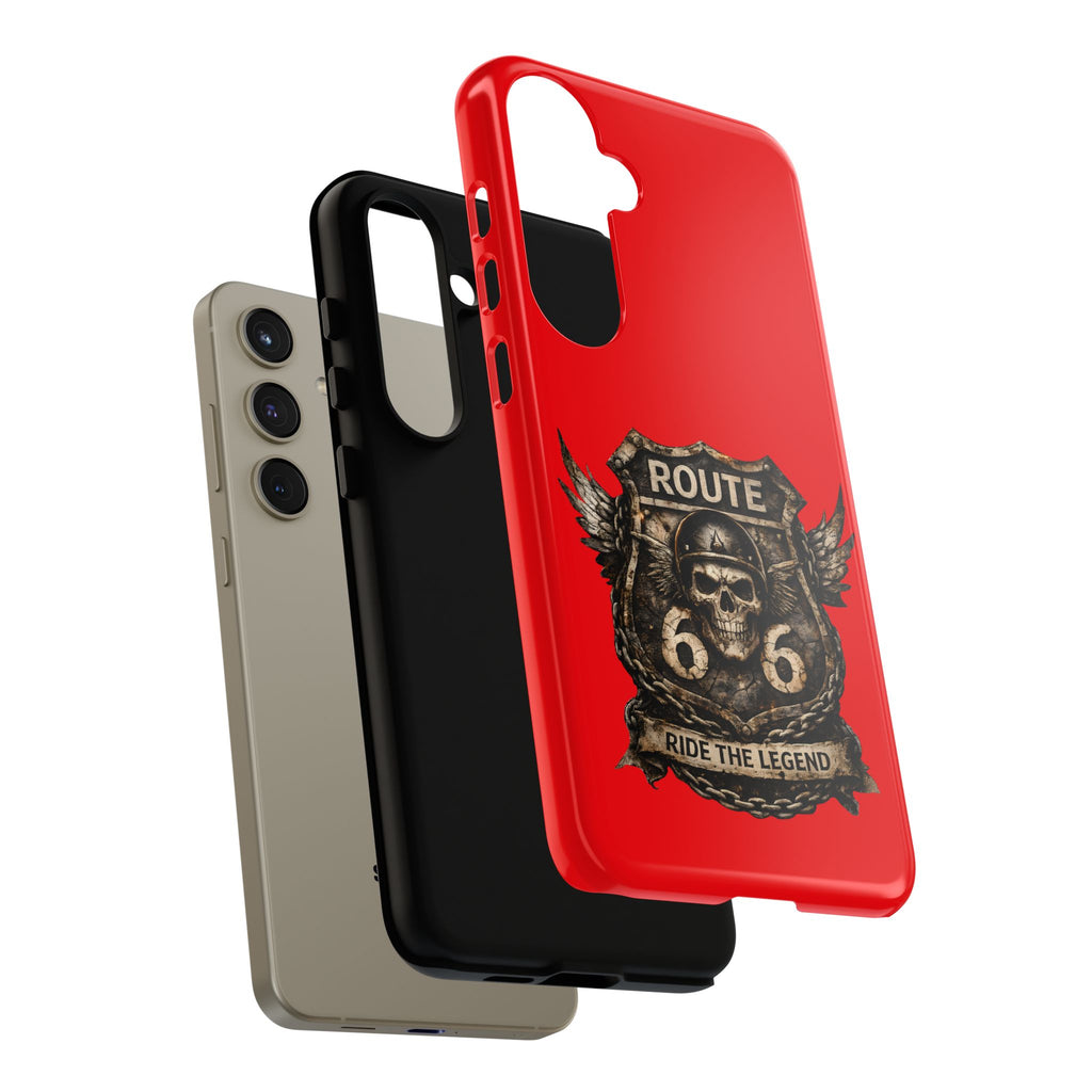 Route 66 Skull Helmet phone case | Motorcycle emblem, Ride the Legend