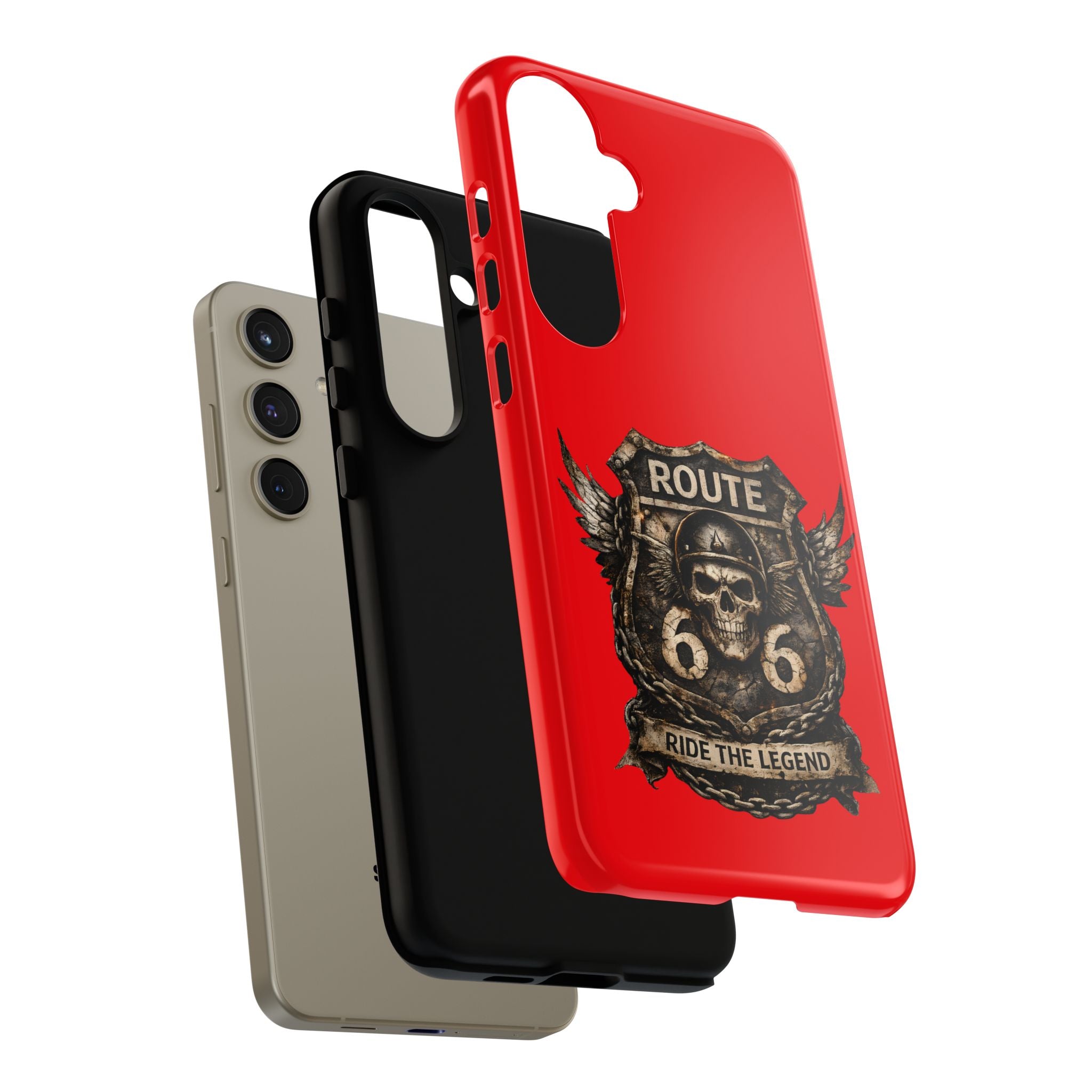 Route 66 Skull Helmet phone case | Motorcycle emblem, Ride the Legend