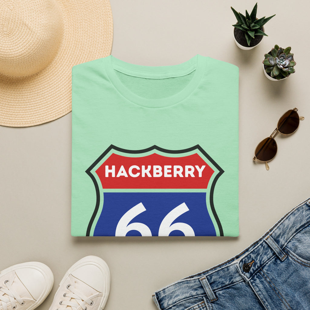 Hackberry 66 Shield T-Shirt | Route 66 Road Sign Tee