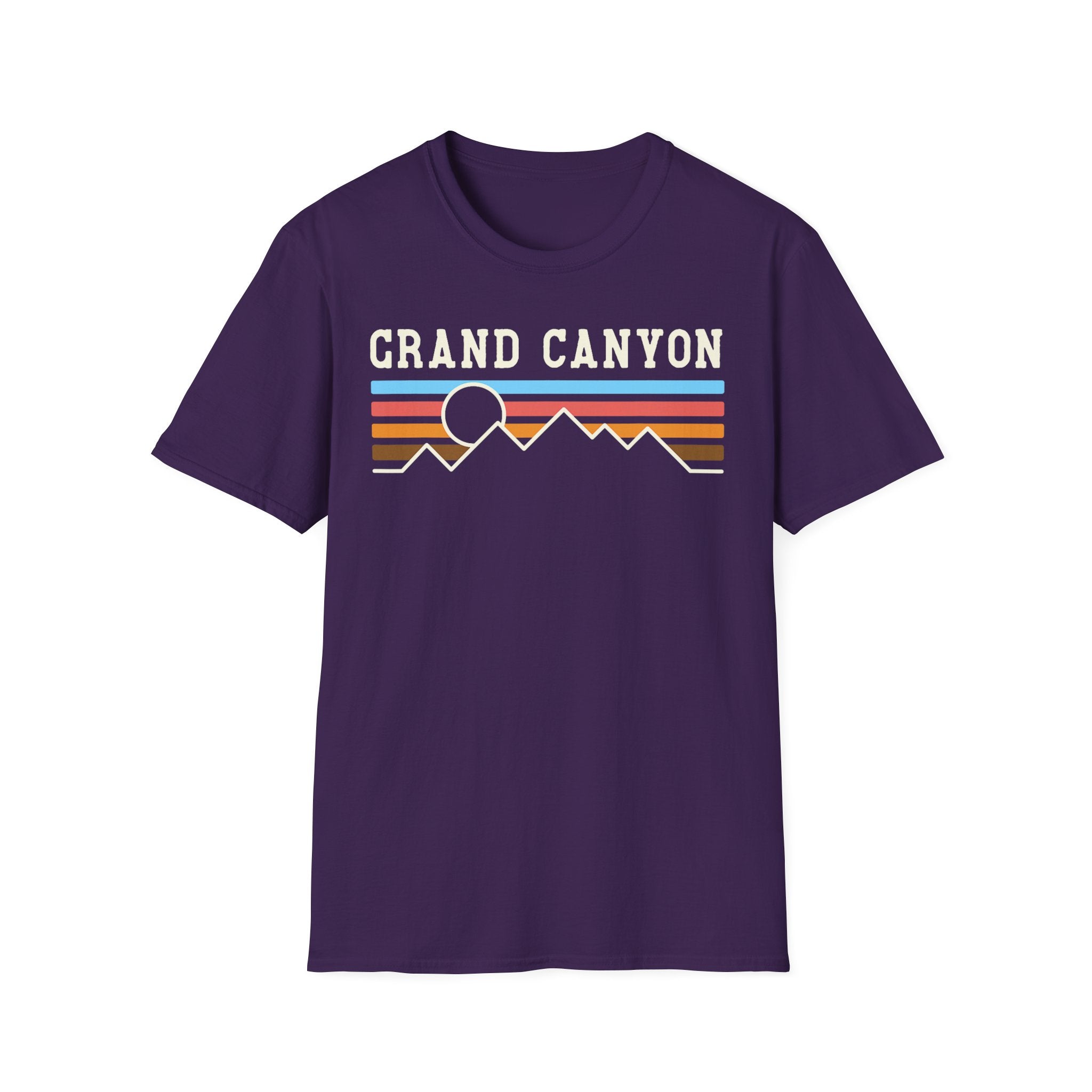 Grand Canyon Retro Sunset T-Shirt | Printed Front and Back National Park Landscape
