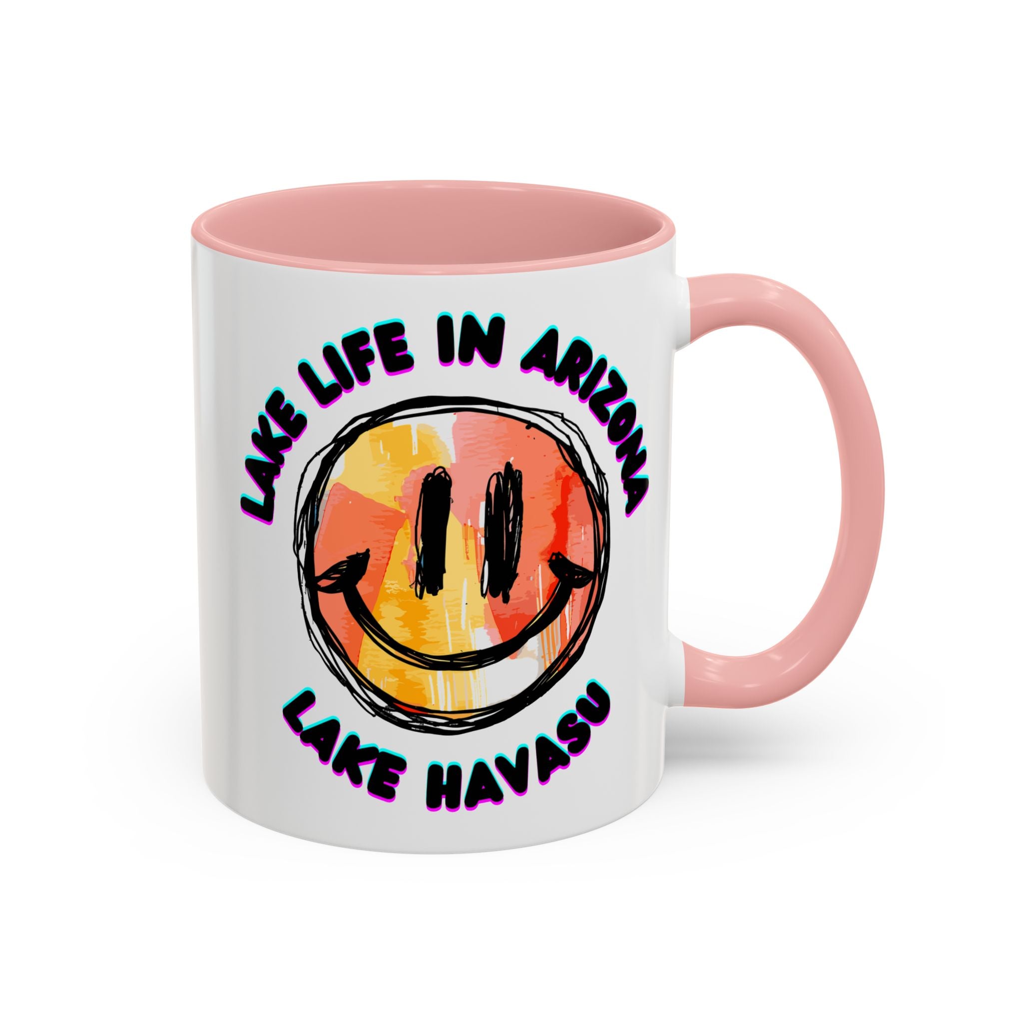 Lake Life in Arizona Smiley Mug | Lake Havasu Accent Coffee Mug