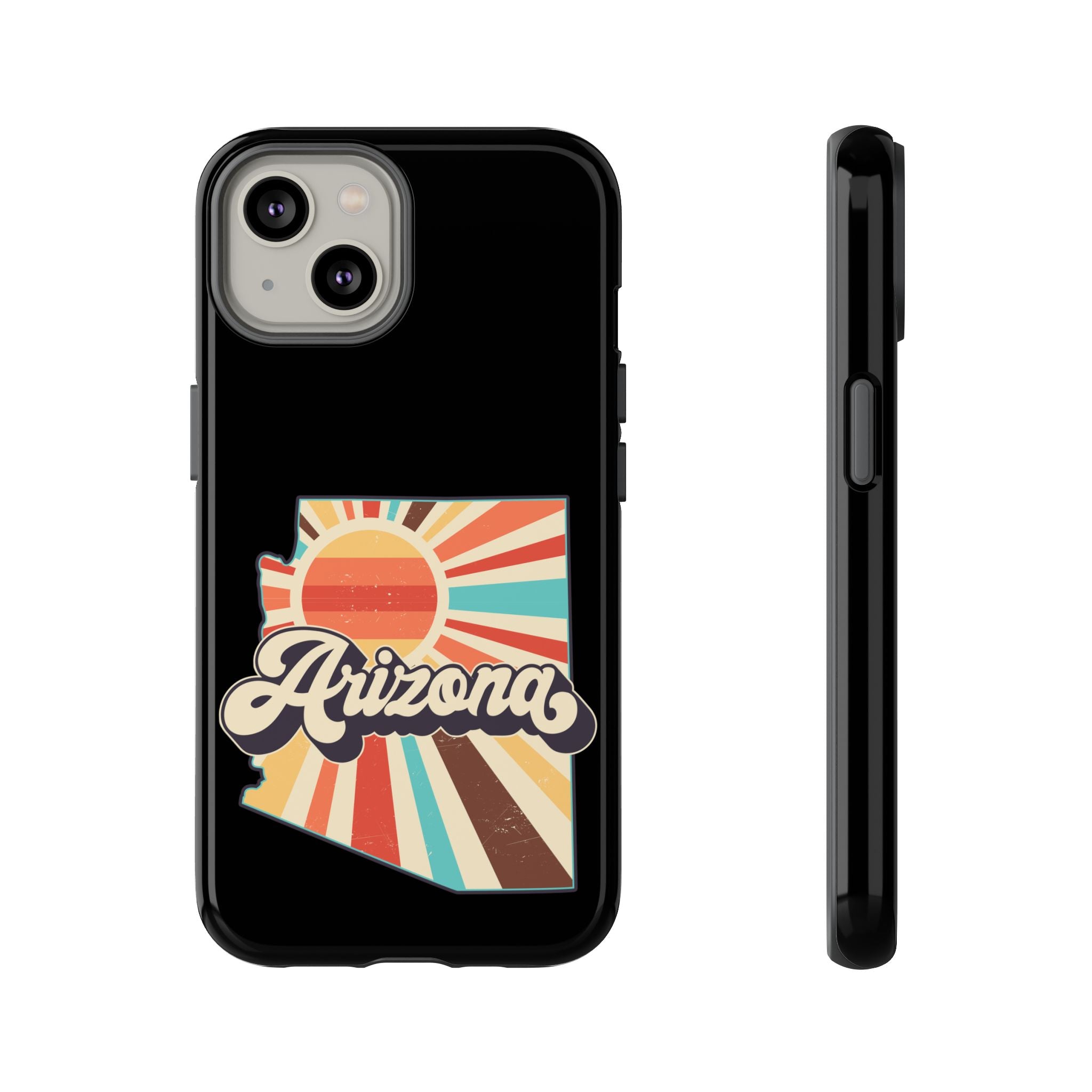 Arizona State Outline Retro Sunset Phone Case | AZ Tough Case