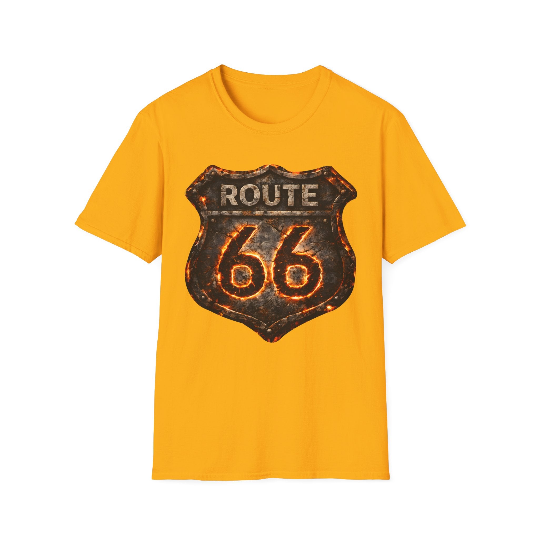 Vintage Route 66 Shield T-Shirt | Retro Road Trip Sign