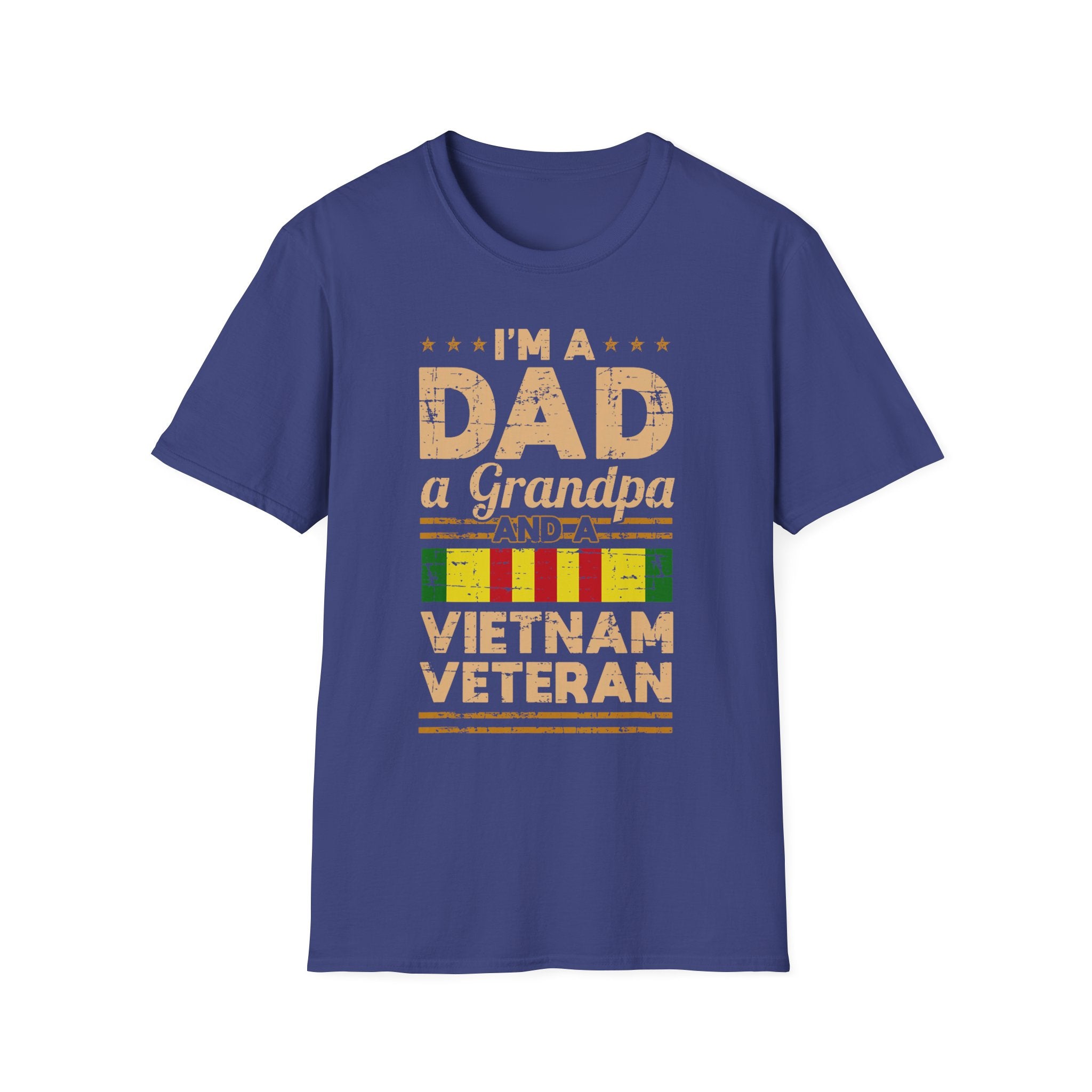 I'm a Dad a Grandpa and a Vietnam Veteran T-Shirt | Military Ribbon Tee