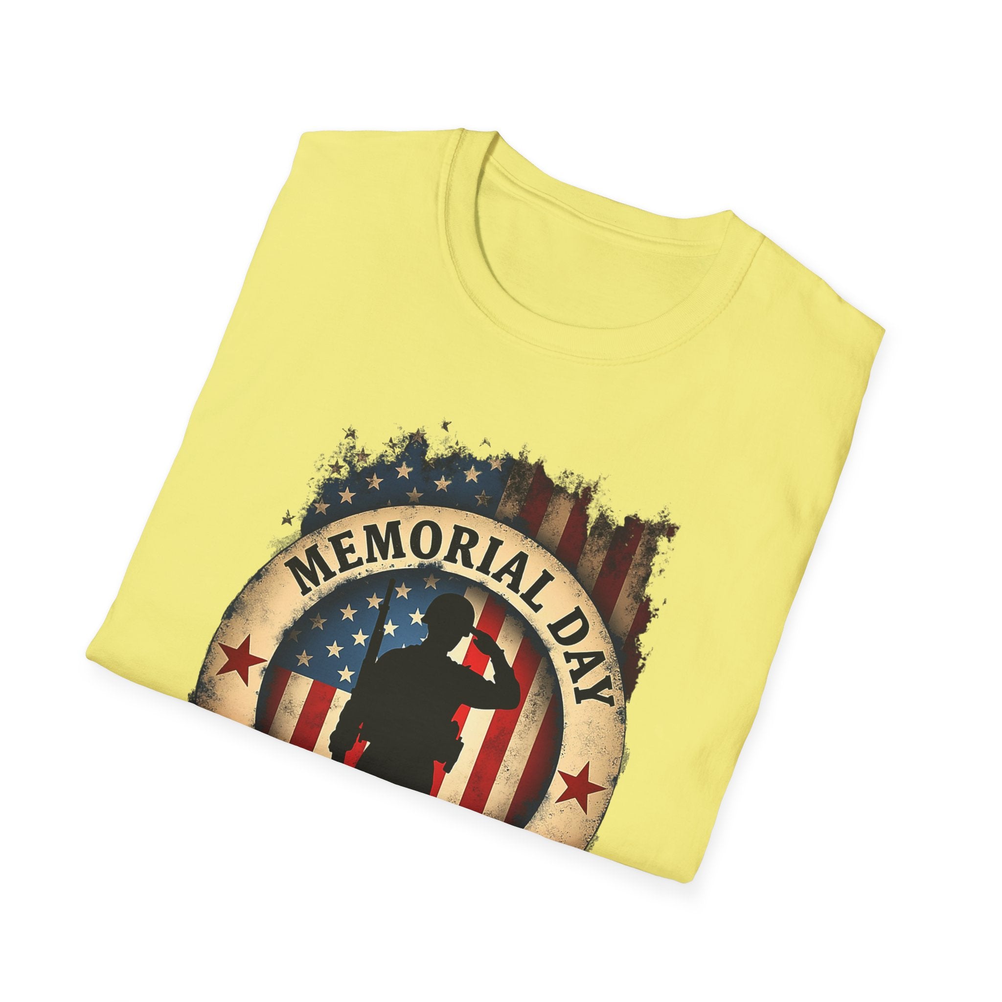 Memorial Day Remember & Honor T-Shirt | Soldier Silhouette American Flag