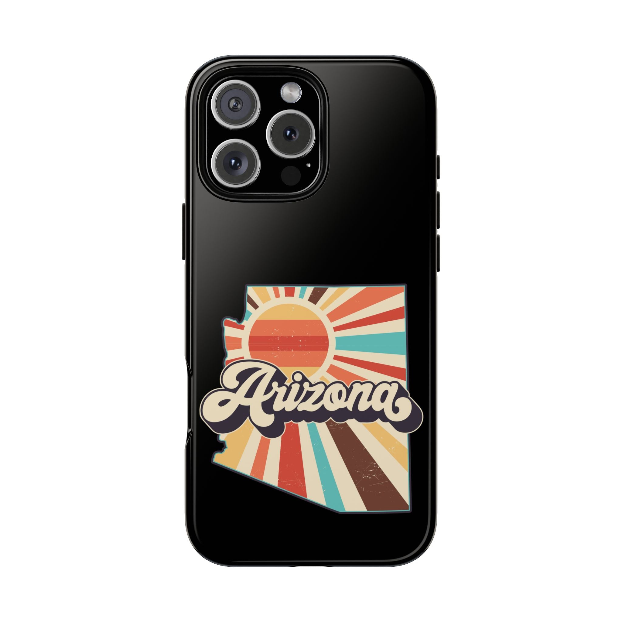 Arizona State Outline Retro Sunset Phone Case | AZ Tough Case