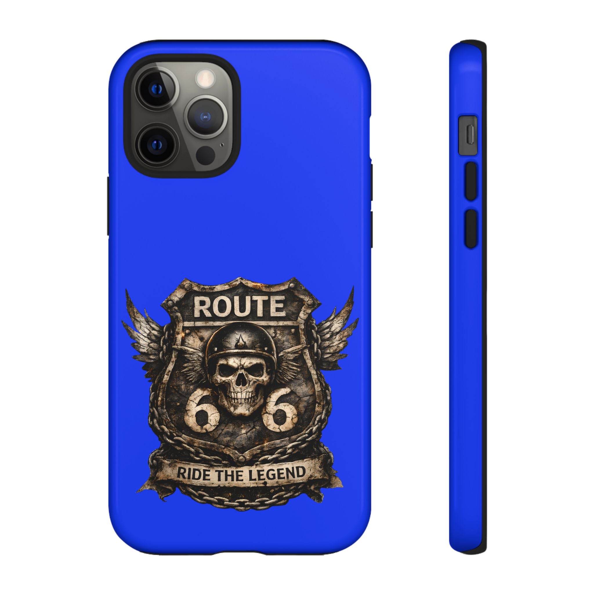 Route 66 Skull Helmet phone case | Motorcycle emblem, Ride the Legend