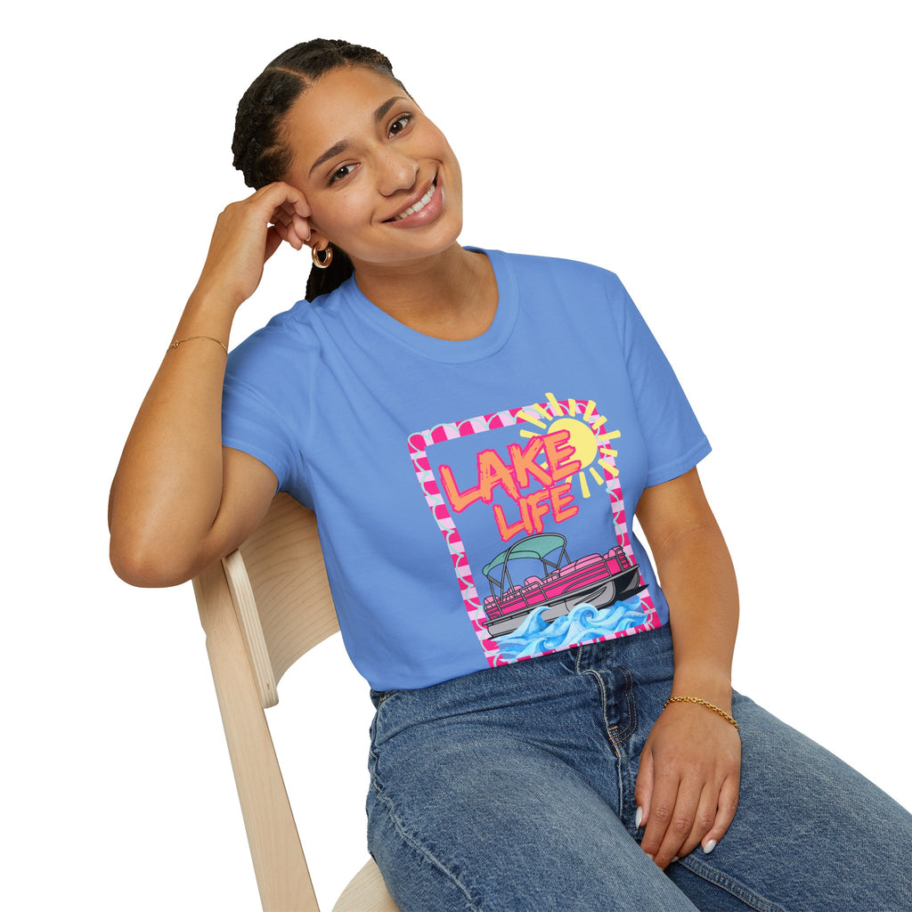 Lake Life Pontoon Boat T-Shirt | Summer Lake Vibes