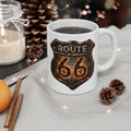 Route 66 Shield Retro Sign mug | Vintage Highway Ceramic Mug