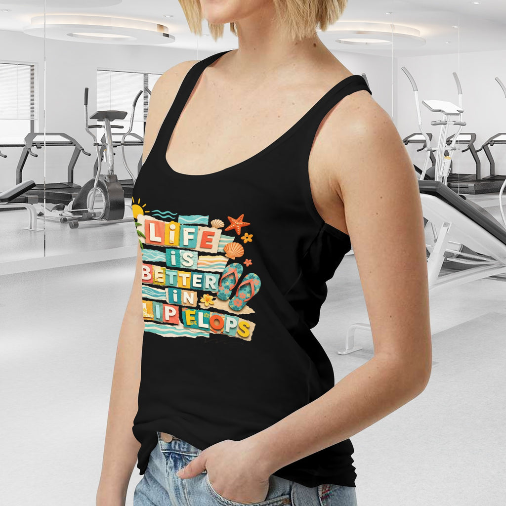 Life is Better in Flip Flops Women's Tank Top Made in USA