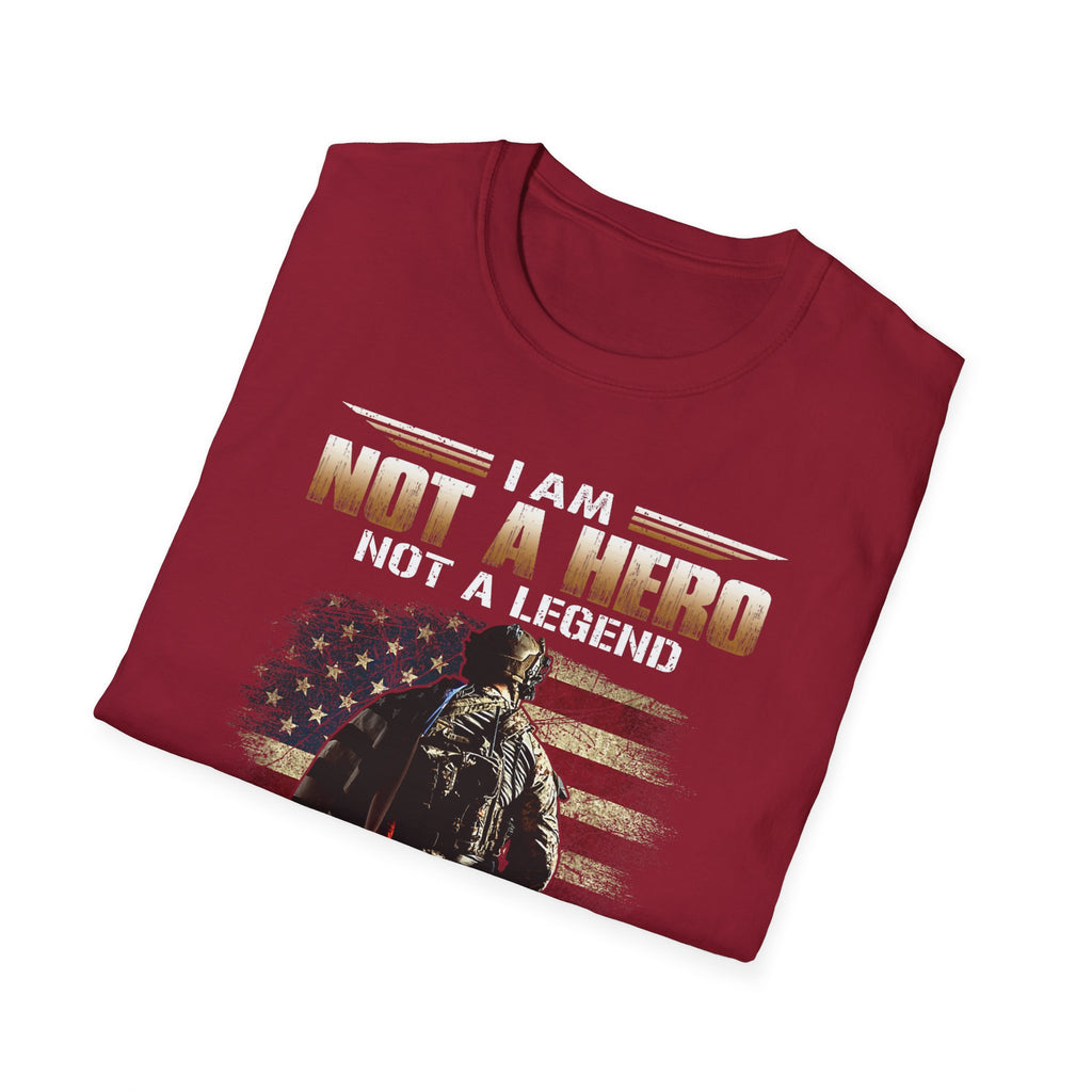 I Am Not a Hero I Am a U.S. Veteran T-Shirt | American Flag Soldier Tee
