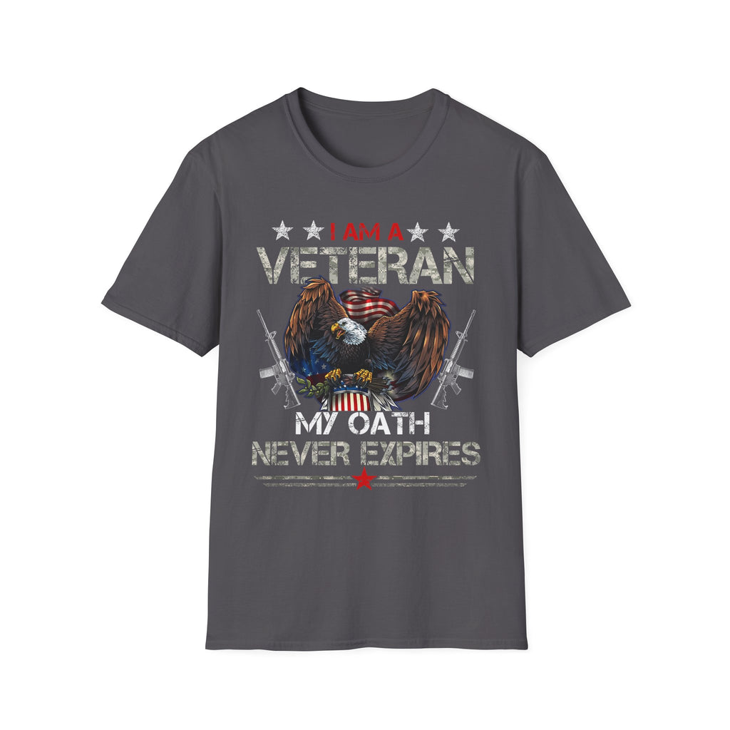 I Am Veteran My Oath Never Expires T-Shirt | Eagle American Flag Military Pride