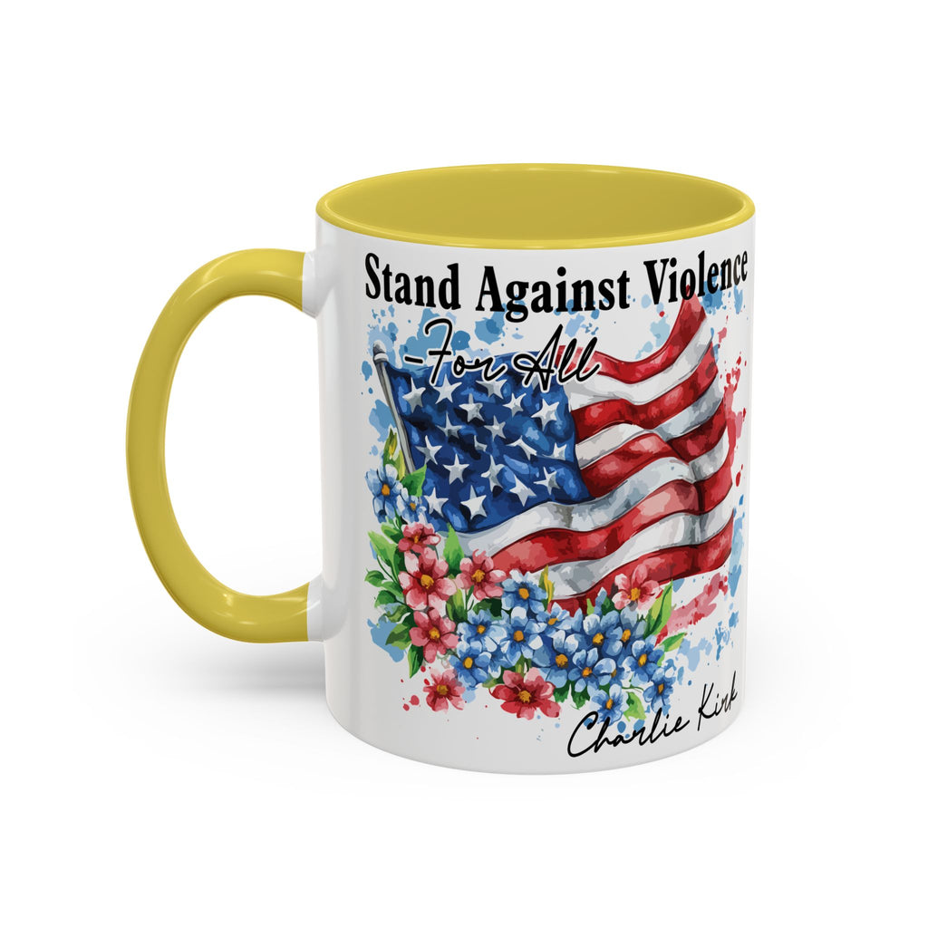 Charlie Kirk Patriotic Coffee Mugs for Inspiration, Stand Against Violence, Colorful Mugs, Gift for Activists, Tea Lovers, 4th of July