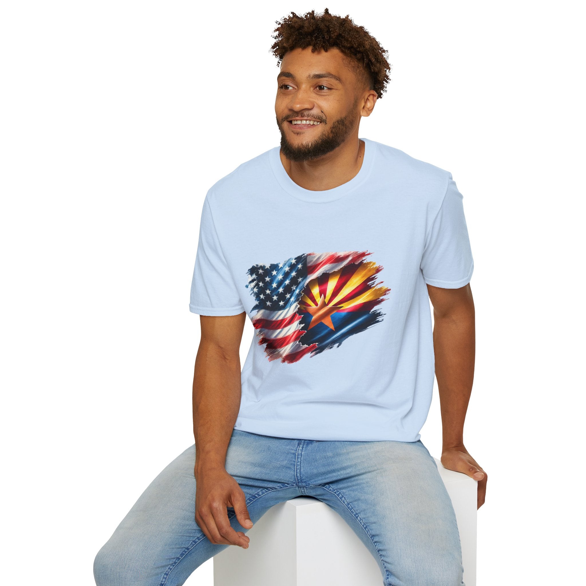Arizona Flag with American Flag T-Shirt | Patriotic State Pride Tee