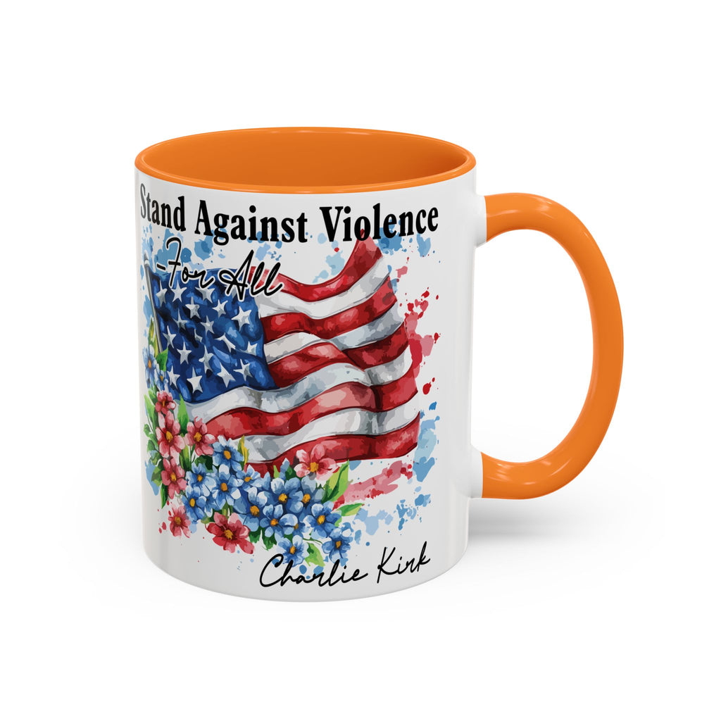 Charlie Kirk Patriotic Coffee Mugs for Inspiration, Stand Against Violence, Colorful Mugs, Gift for Activists, Tea Lovers, 4th of July