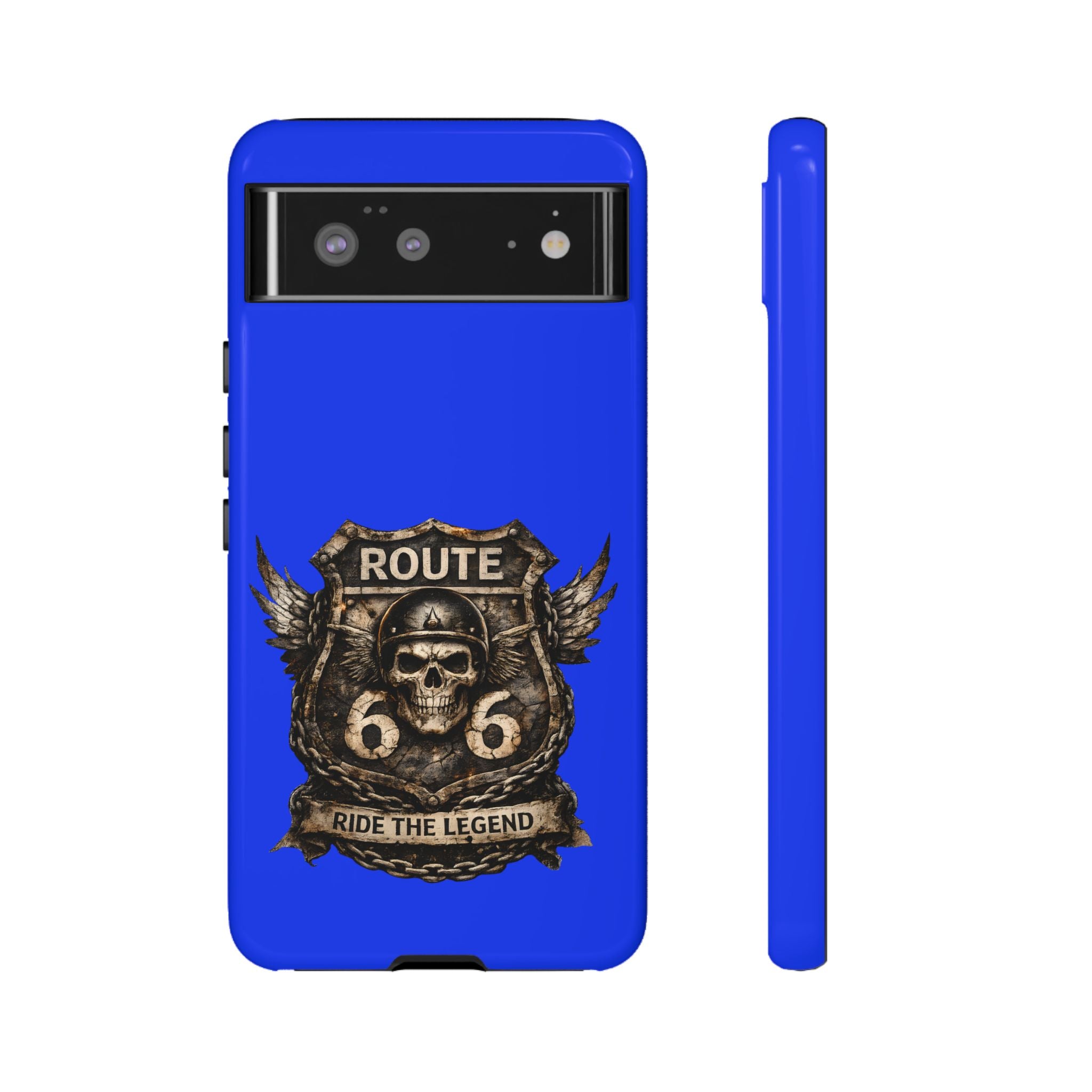 Route 66 Skull Helmet phone case | Motorcycle emblem, Ride the Legend