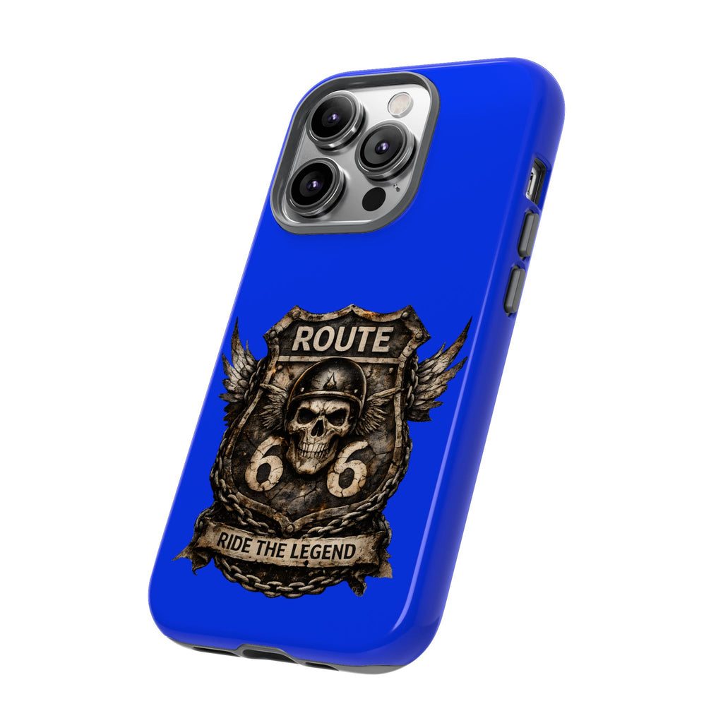 Route 66 Skull Helmet phone case | Motorcycle emblem, Ride the Legend