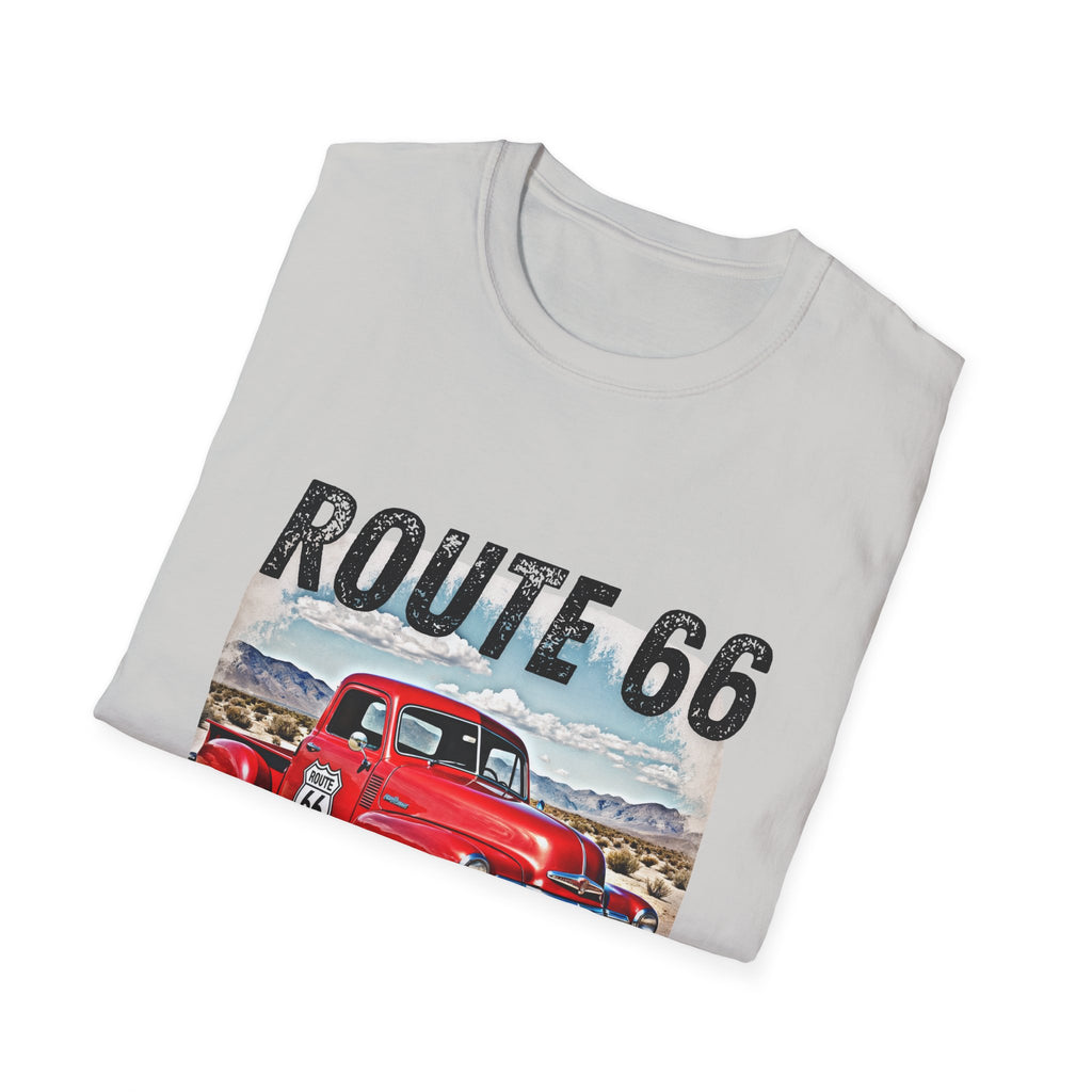 Route 66 Red Vintage Truck T-Shirt | Retro Highway Graphic