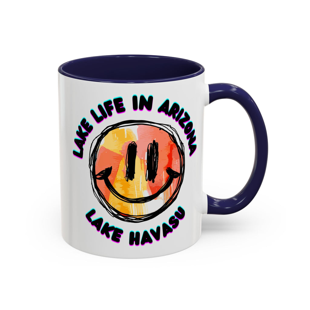 Lake Life in Arizona Smiley Mug | Lake Havasu Accent Coffee Mug