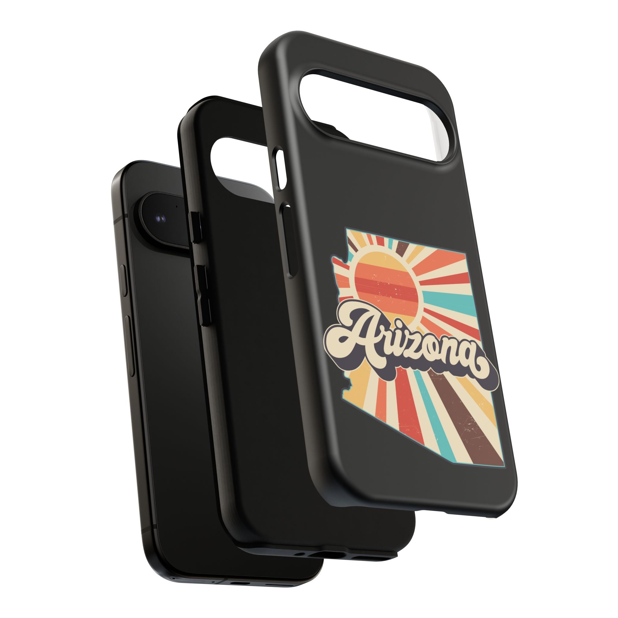 Arizona State Outline Retro Sunset Phone Case | AZ Tough Case