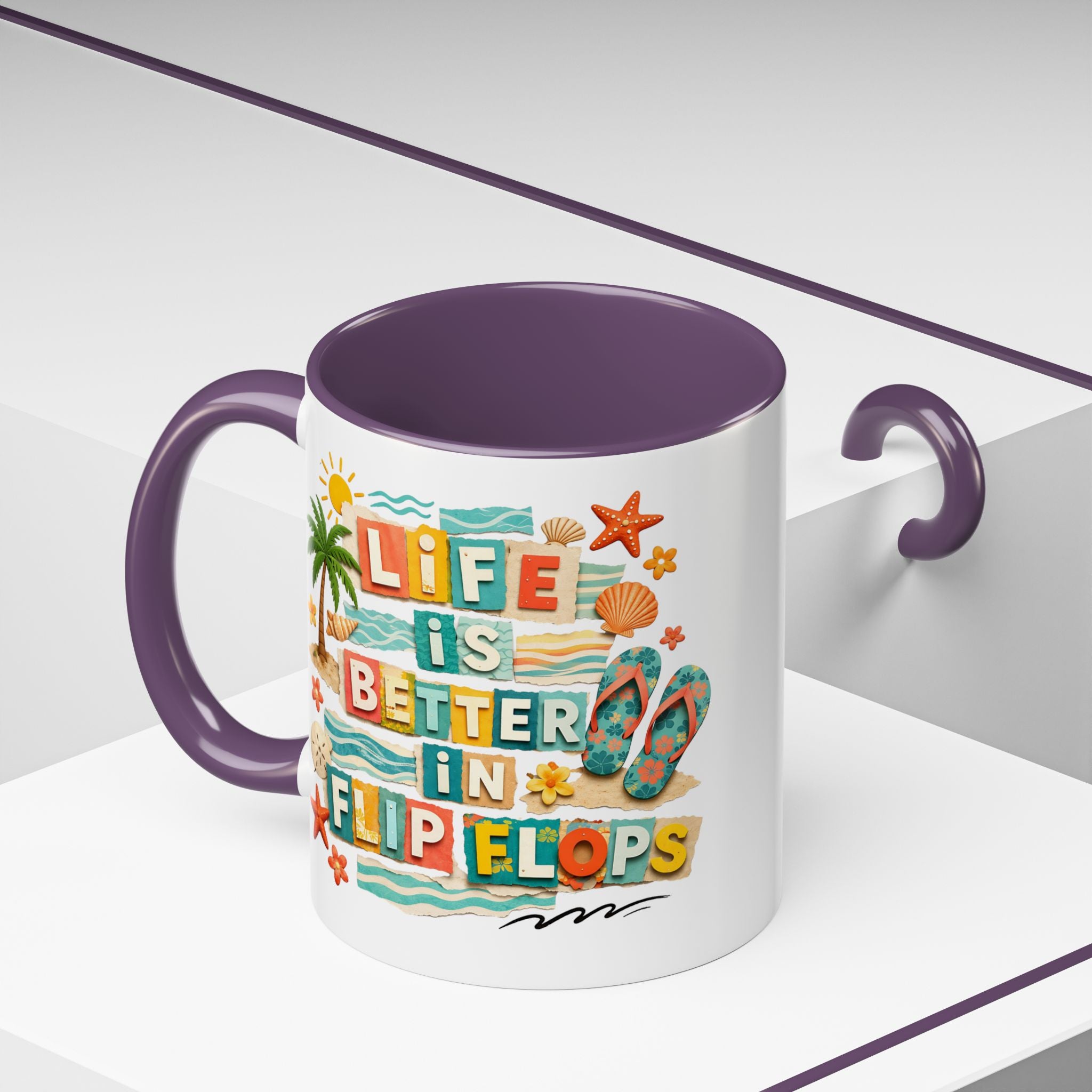 Life Is Better in Flip Flops Mug | Beach Summer Coffee Cup