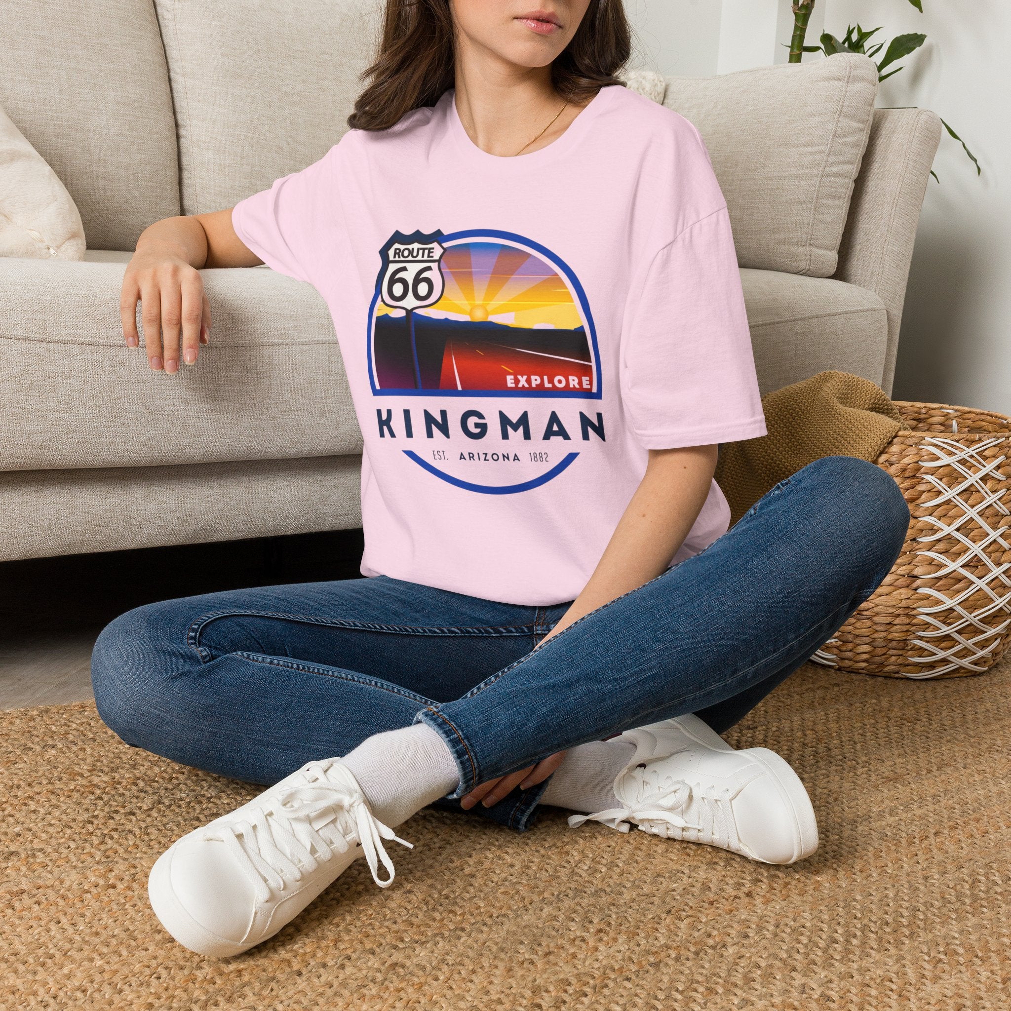 Route 66 Kingman Arizona T-Shirt — Vintage Sunset Explore Graphic Tee
