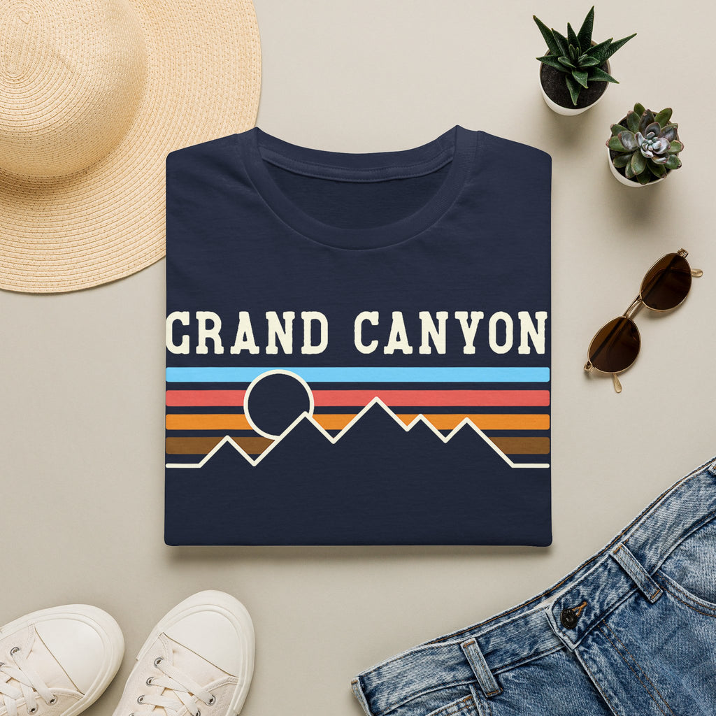 Grand Canyon Retro Sunset T-Shirt | Printed Front and Back National Park Landscape