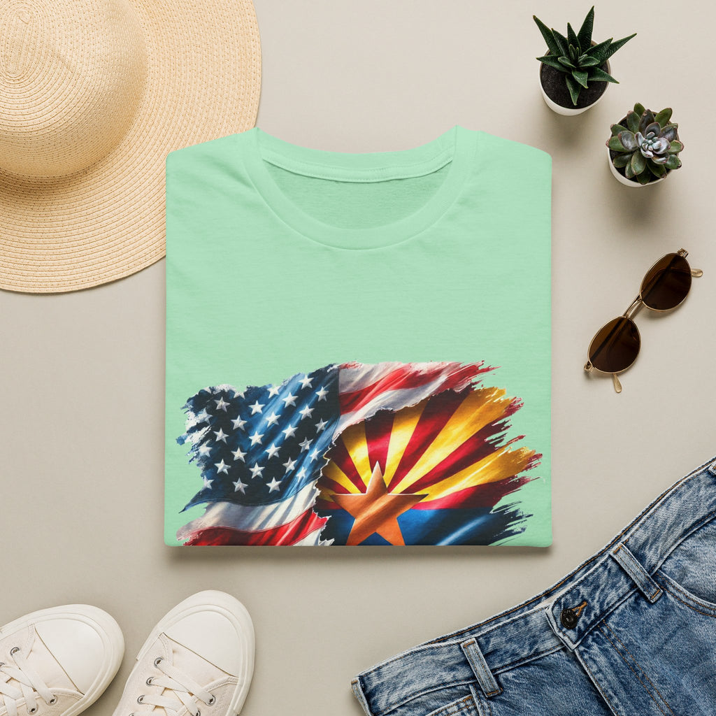 Arizona Flag with American Flag T-Shirt | Patriotic State Pride Tee