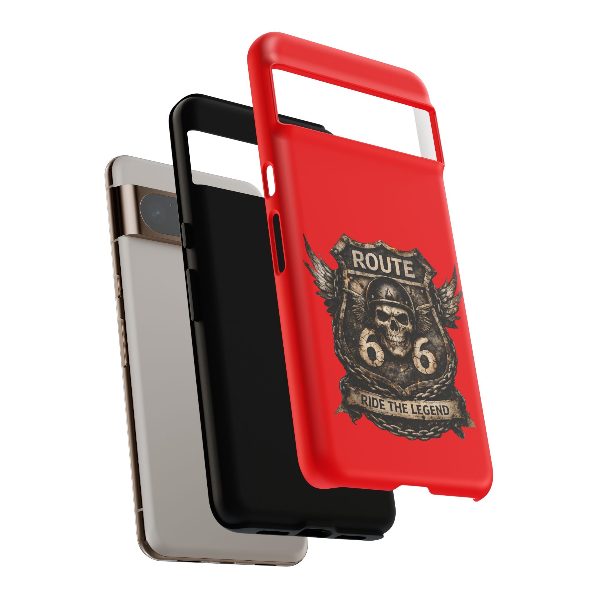 Route 66 Skull Helmet phone case | Motorcycle emblem, Ride the Legend
