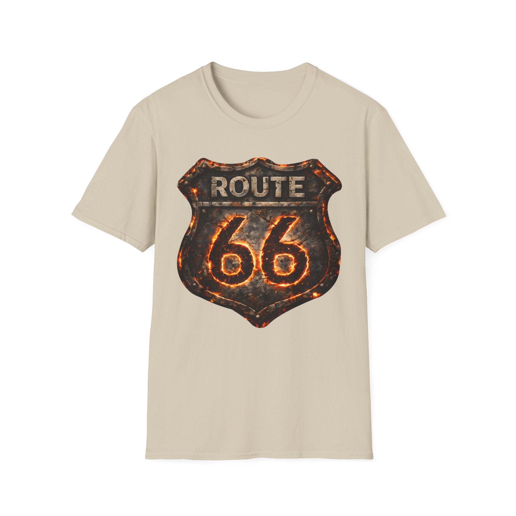 Vintage Route 66 Shield T-Shirt | Retro Road Trip Sign