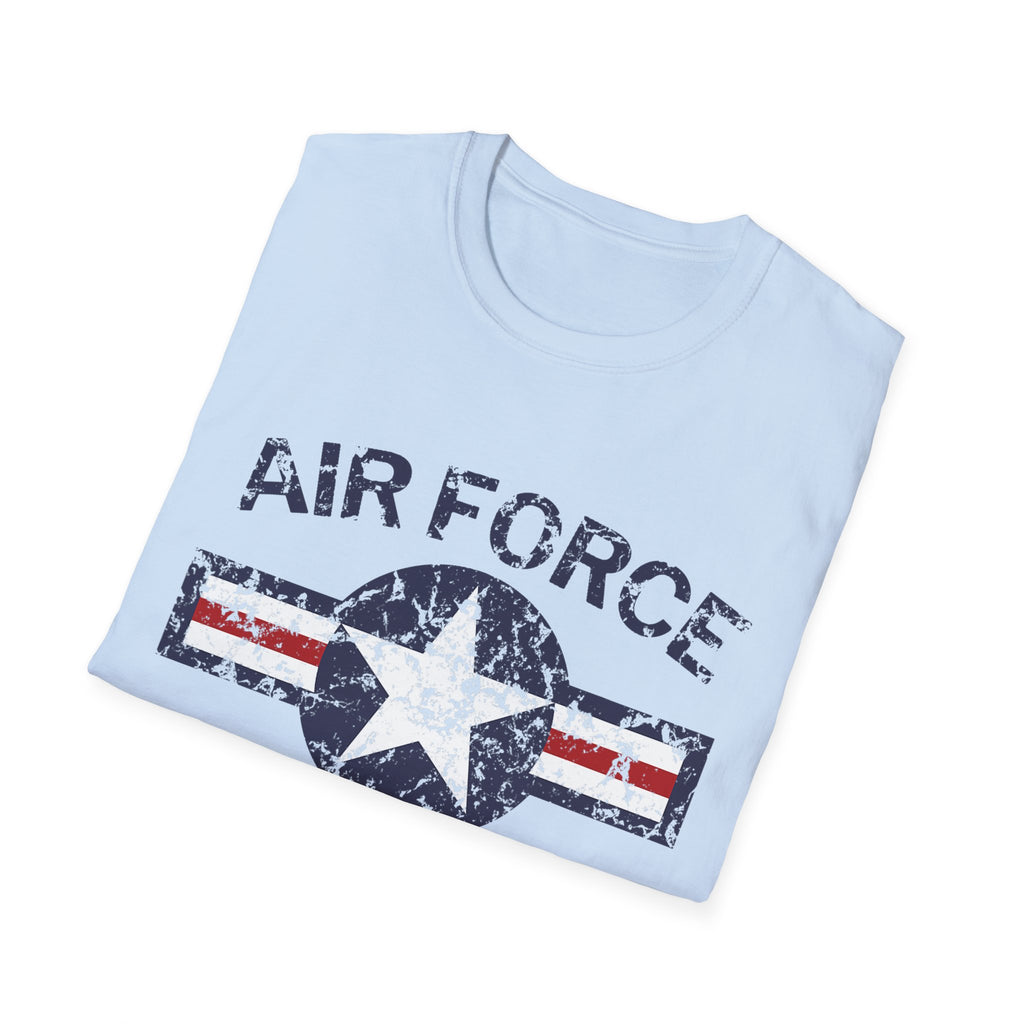 Air Force Veteran Distressed Logo T-Shirt | Military Star Stripe Tee