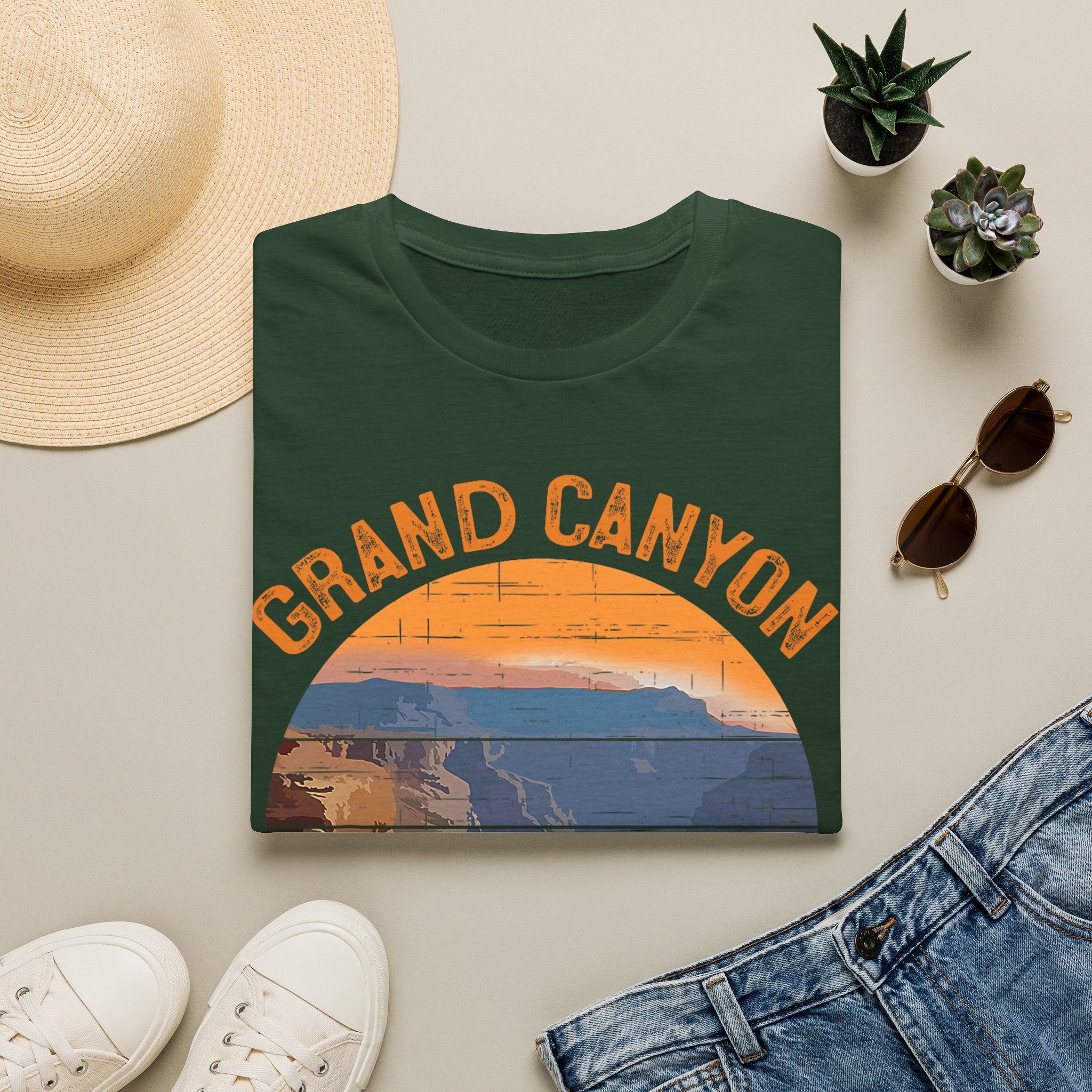 Grand Canyon National Park T-Shirt | Vintage Sunset Landscape