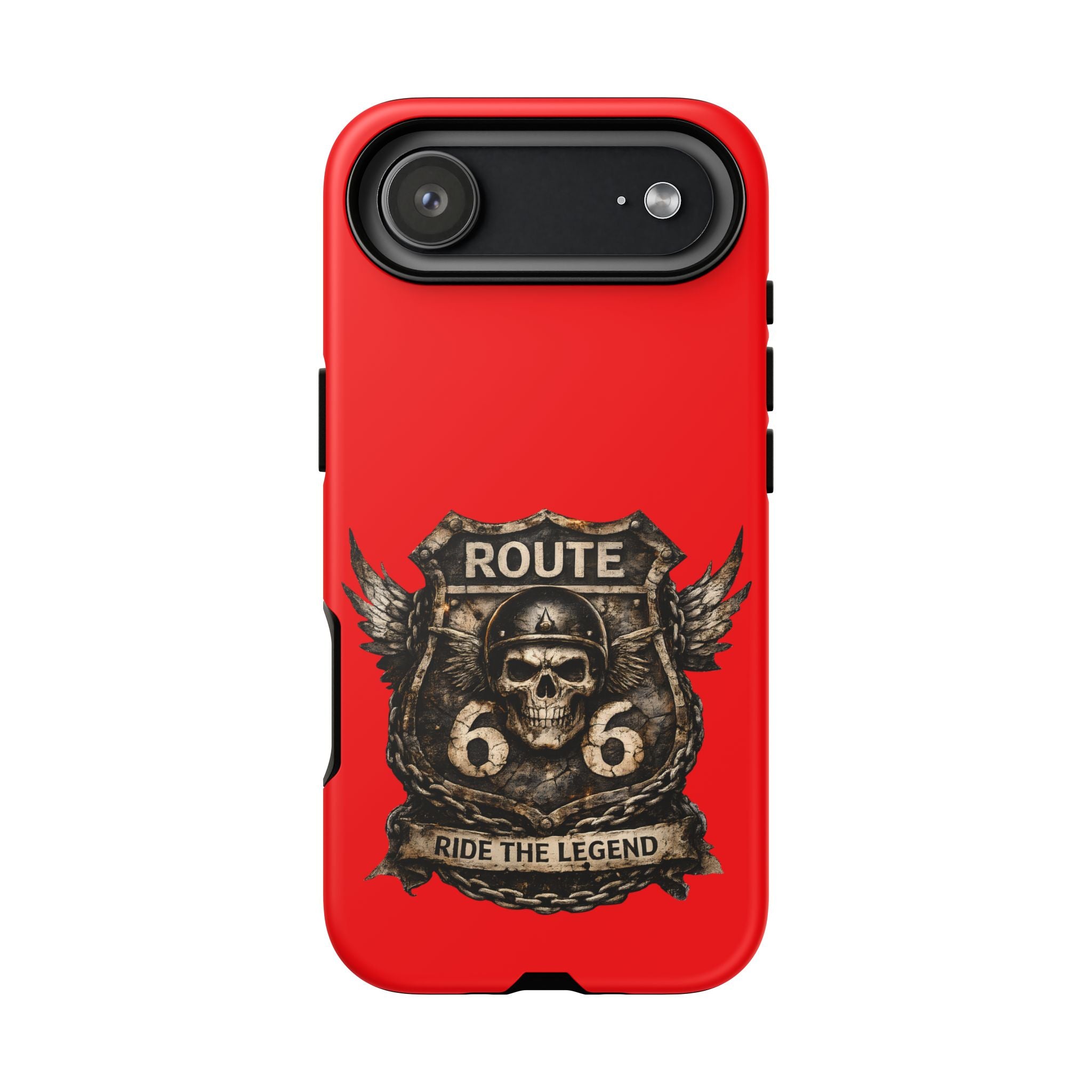 Route 66 Skull Helmet phone case | Motorcycle emblem, Ride the Legend