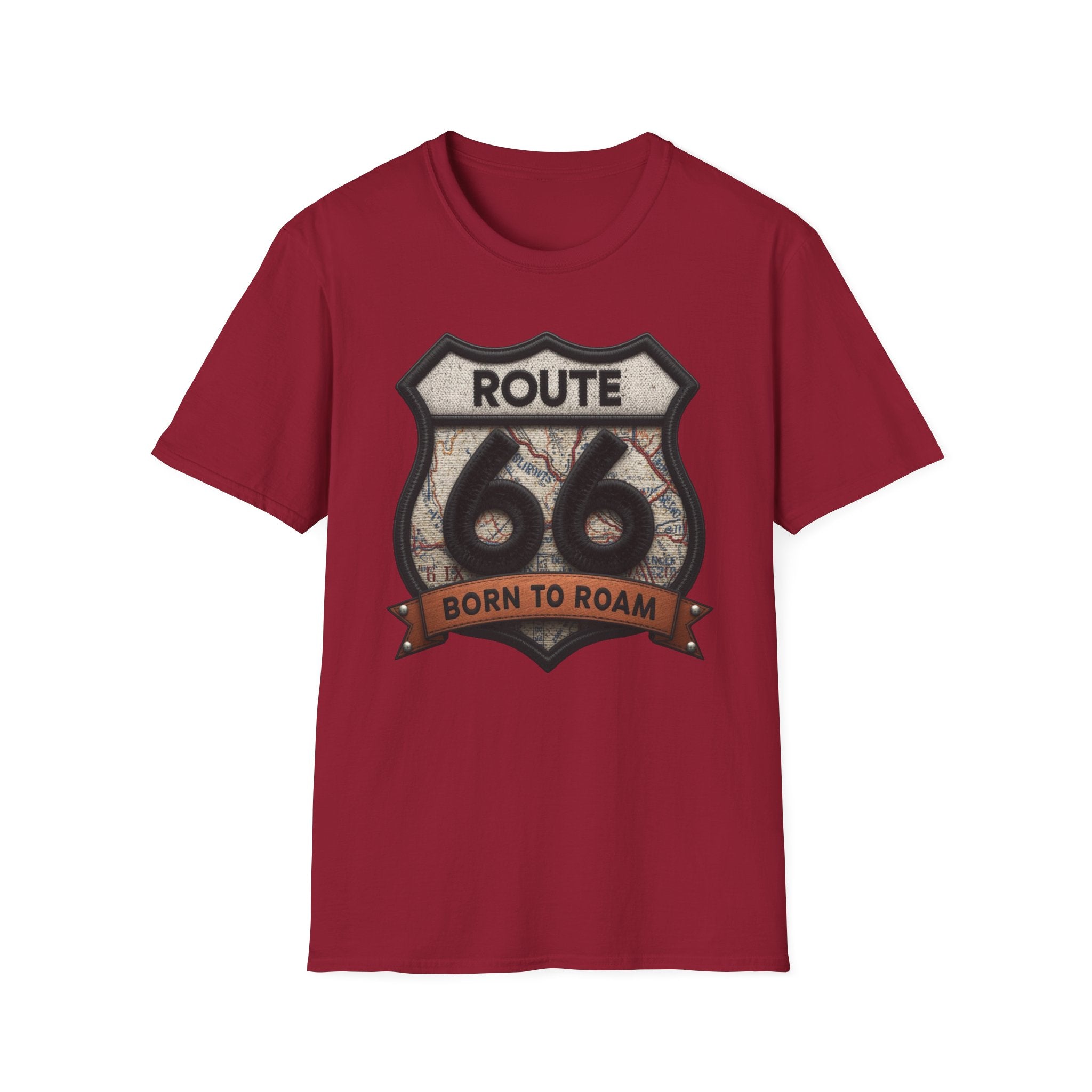 Route 66 Born to Roam T-Shirt | Vintage Highway Shield Tee