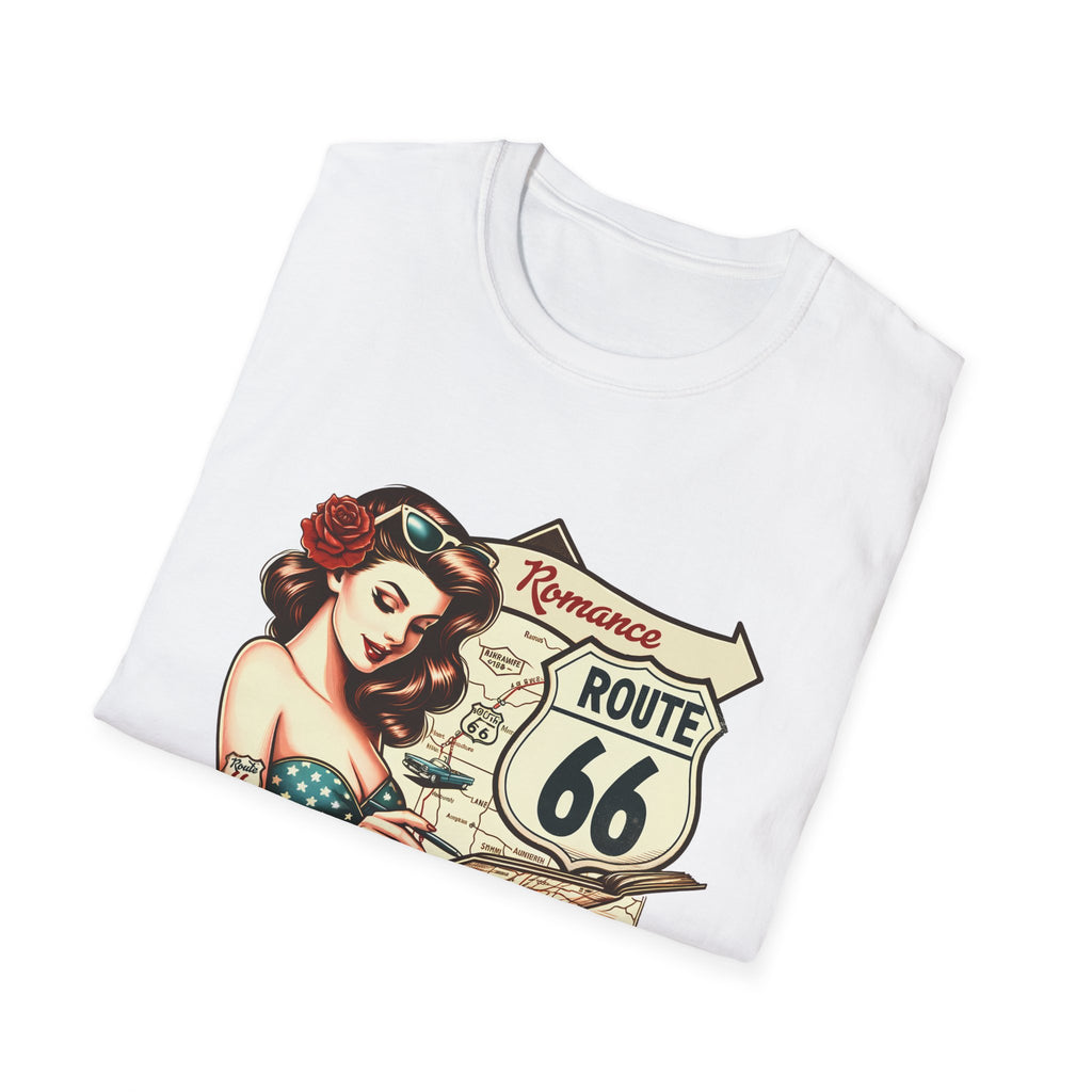 Pinup Girl Route 66 T-Shirt | Vintage Roadtrip Retro Sign