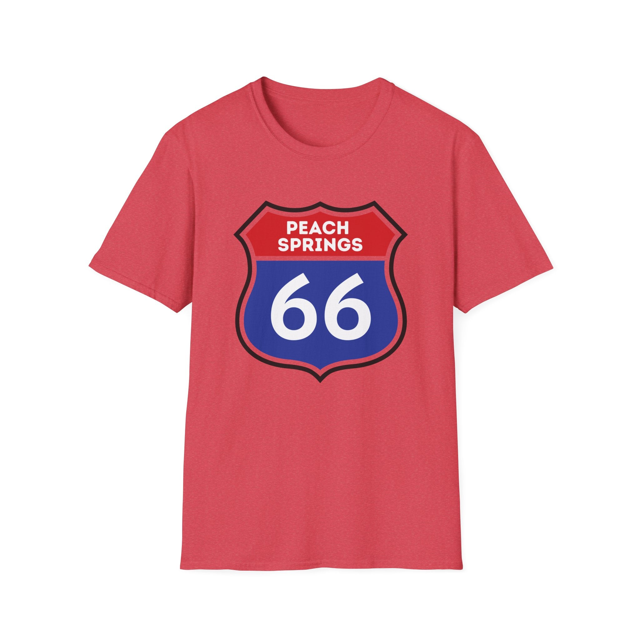 Peach Springs 66 Shield T-Shirt | Route 66 Road Sign Shirt