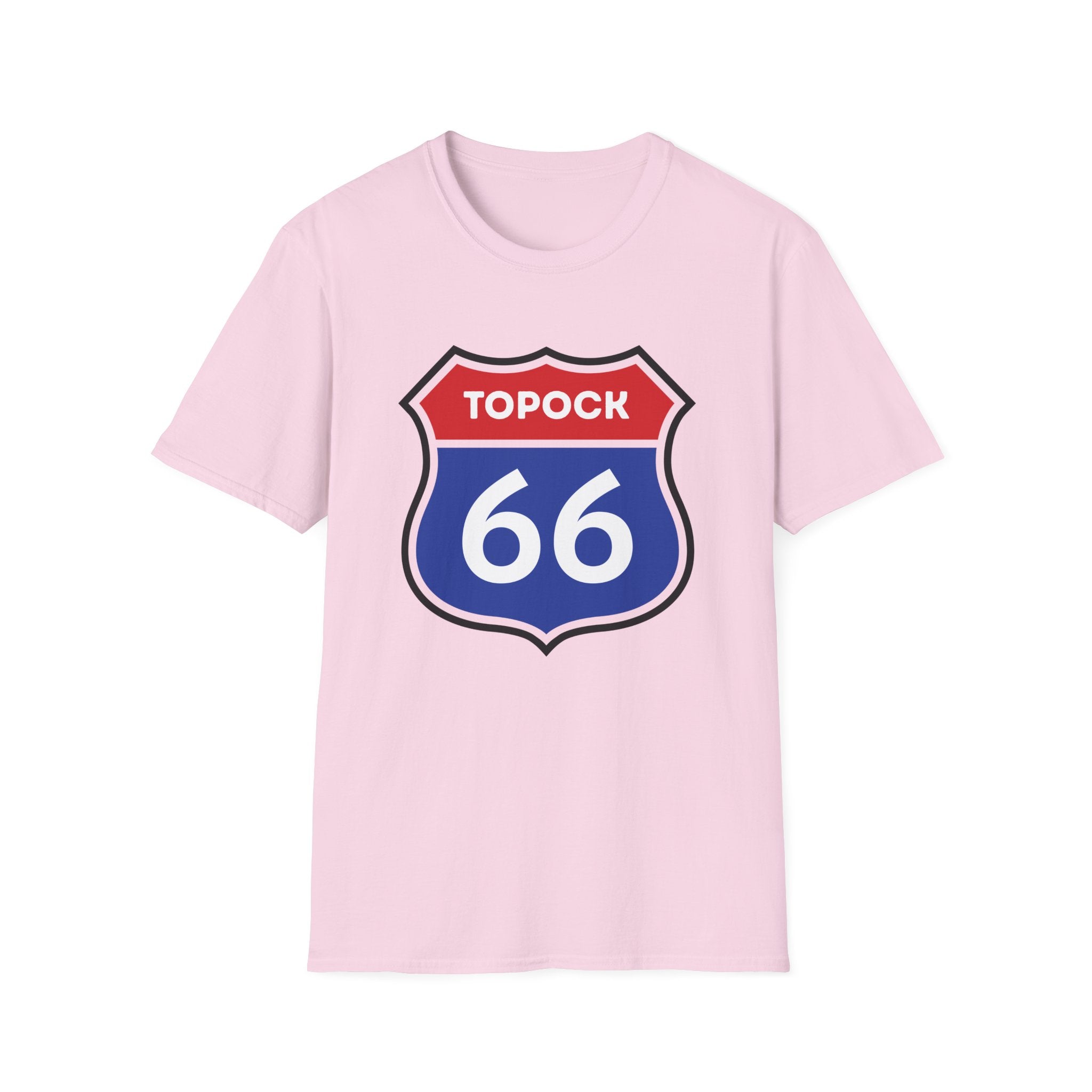 Topock 66 Shield Road Sign T-Shirt | Route 66 Arizona Travel Tee