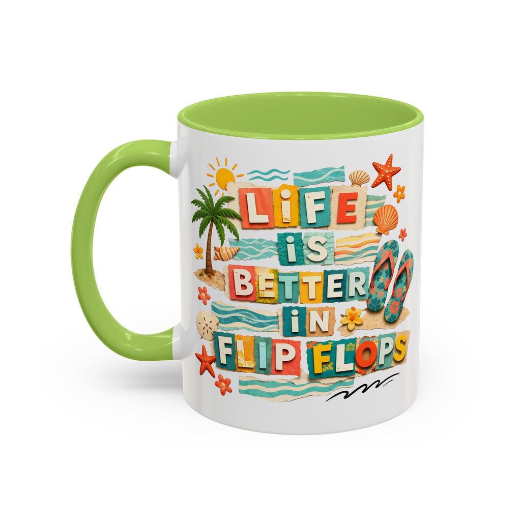 Life Is Better in Flip Flops Mug | Beach Summer Coffee Cup