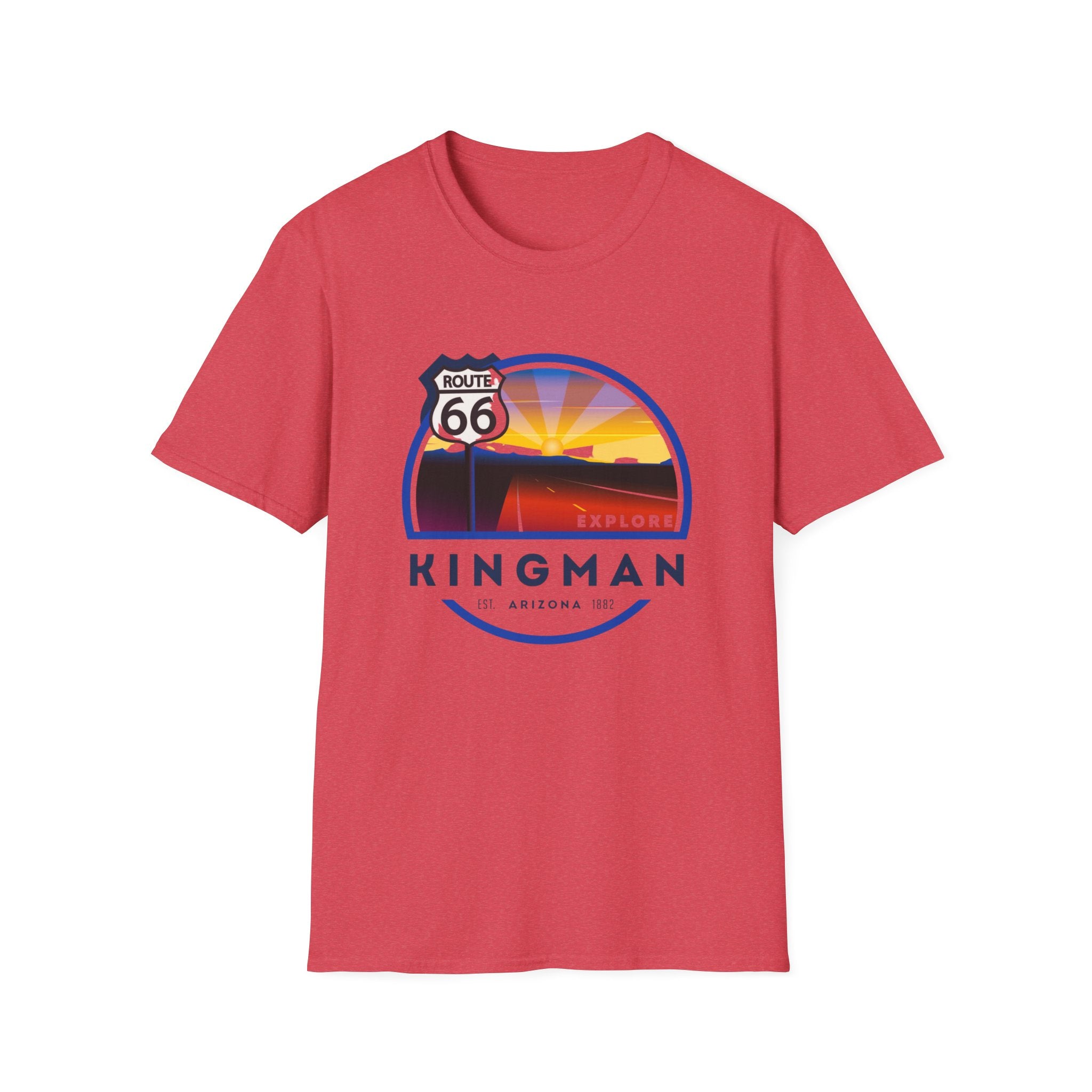 Route 66 City of Kingman Arizona Softstyle T-Shirt, Men Women Unisex Tee, Travel Souvenir Shirt, Vintage Road Trip Graphic Top, Retro