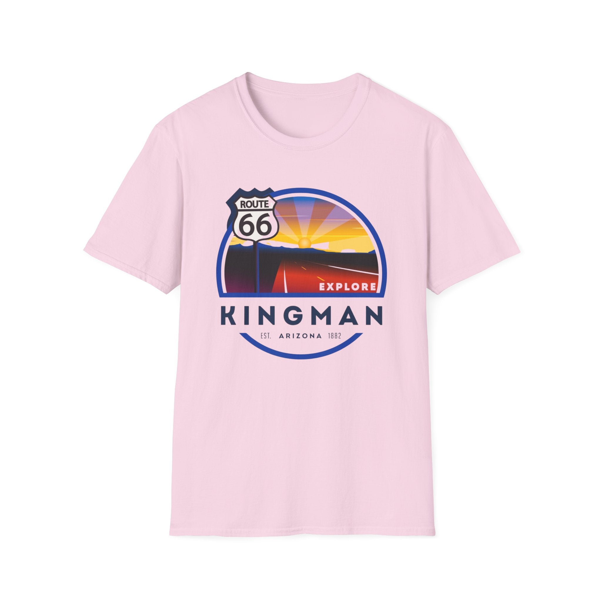 Route 66 Kingman Arizona T-Shirt — Vintage Sunset Explore Graphic Tee
