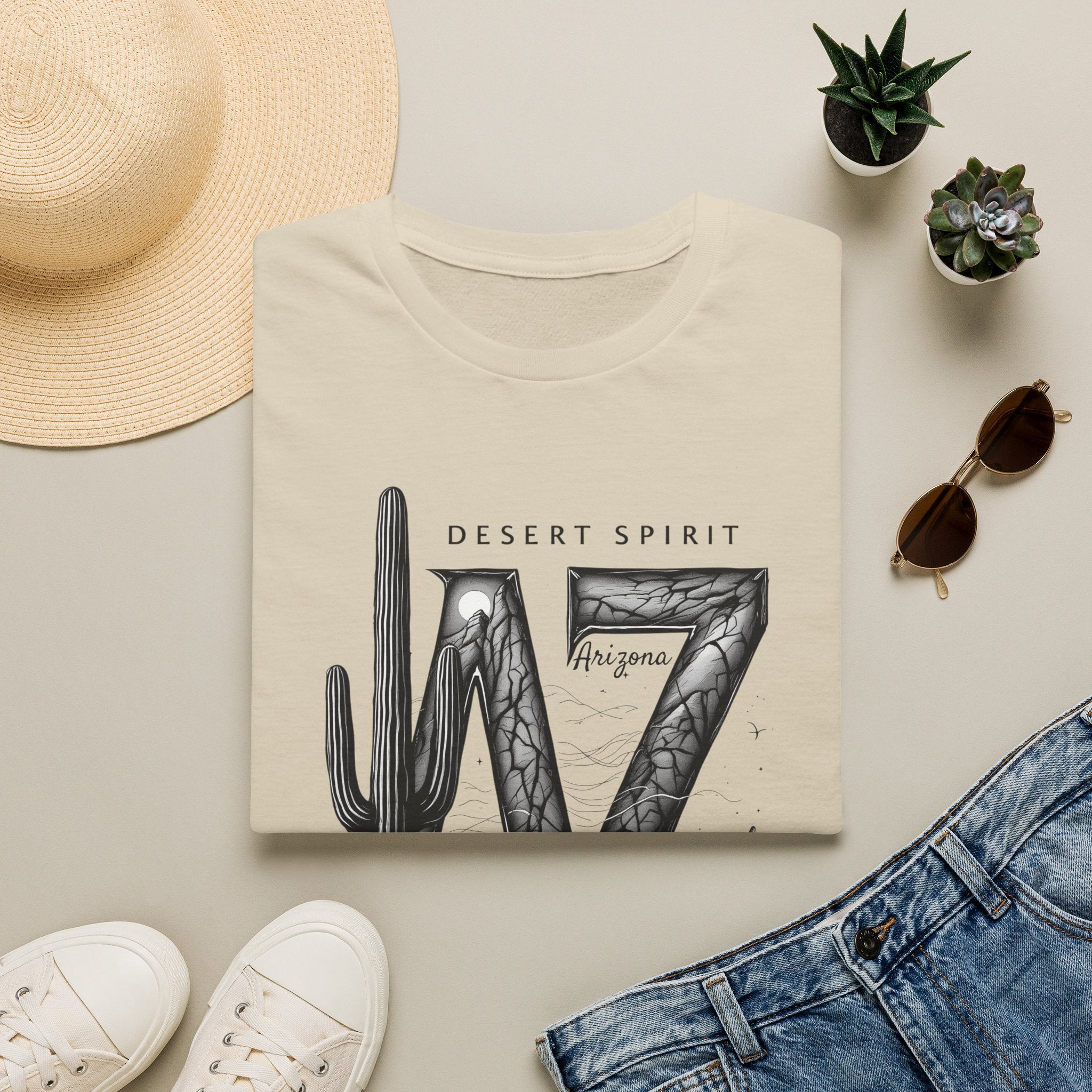 Arizona Desert Spirit T-Shirt | AZ Cactus Southwest Illustration